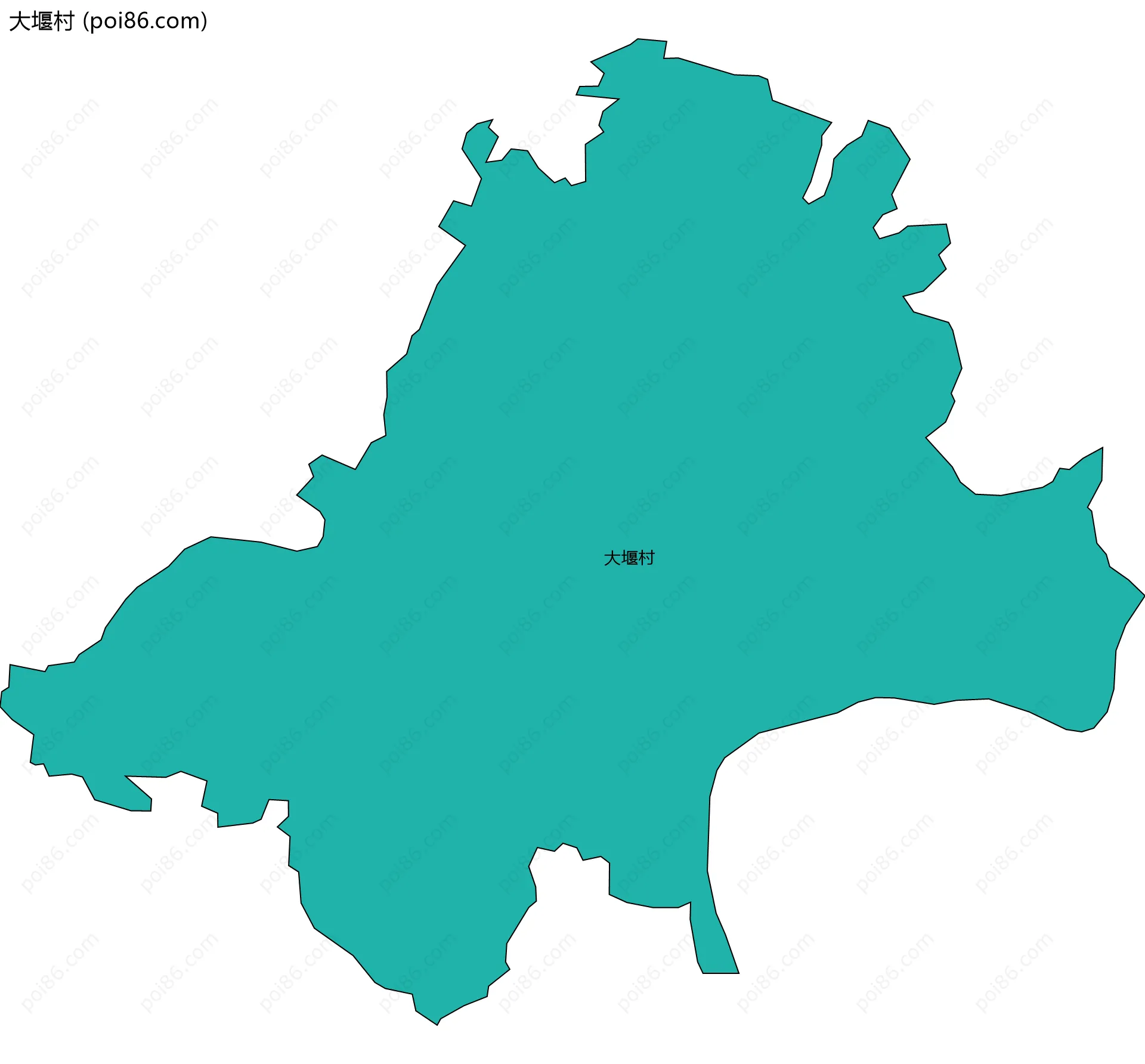 大堰村边界地图
