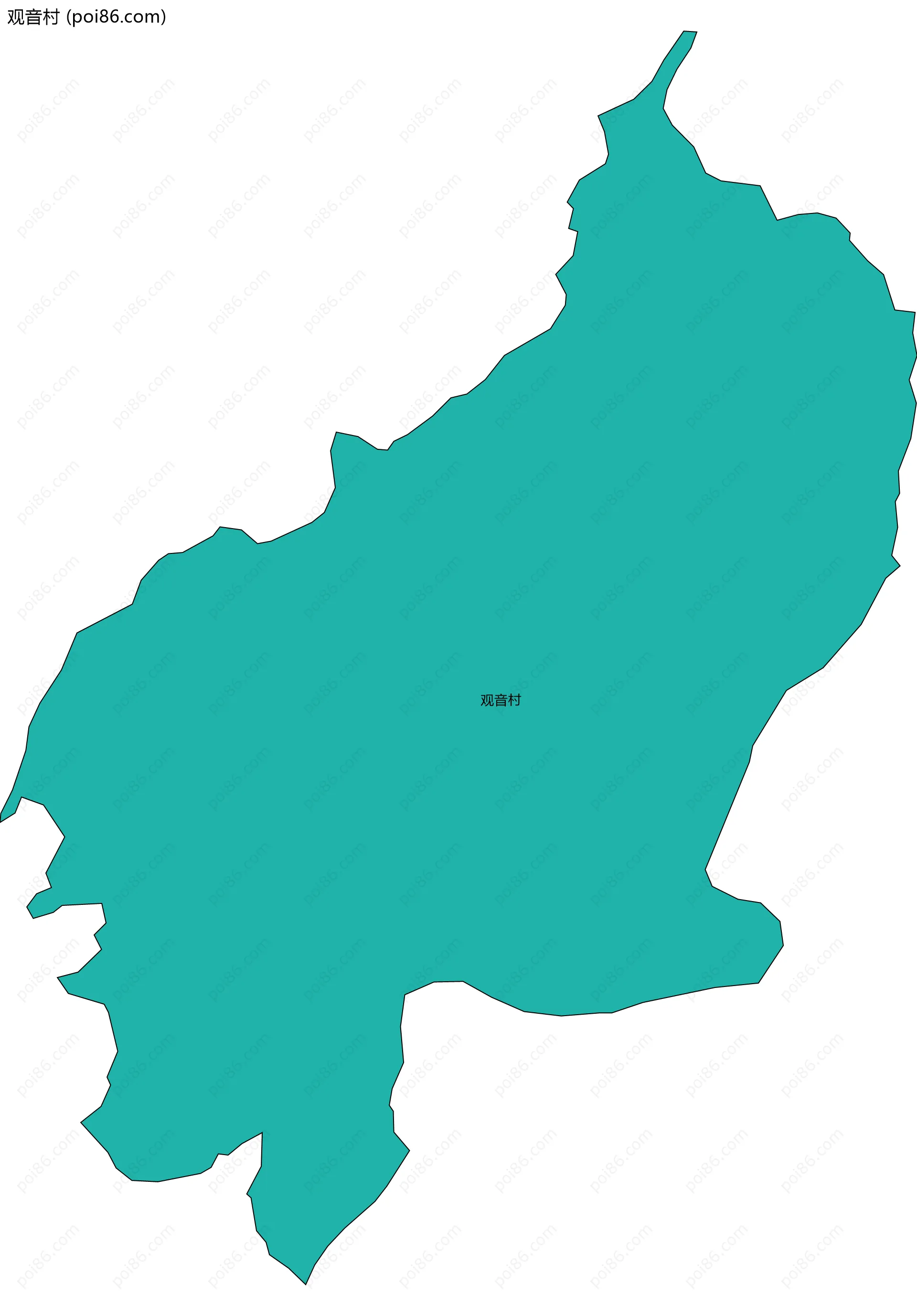 观音村边界地图