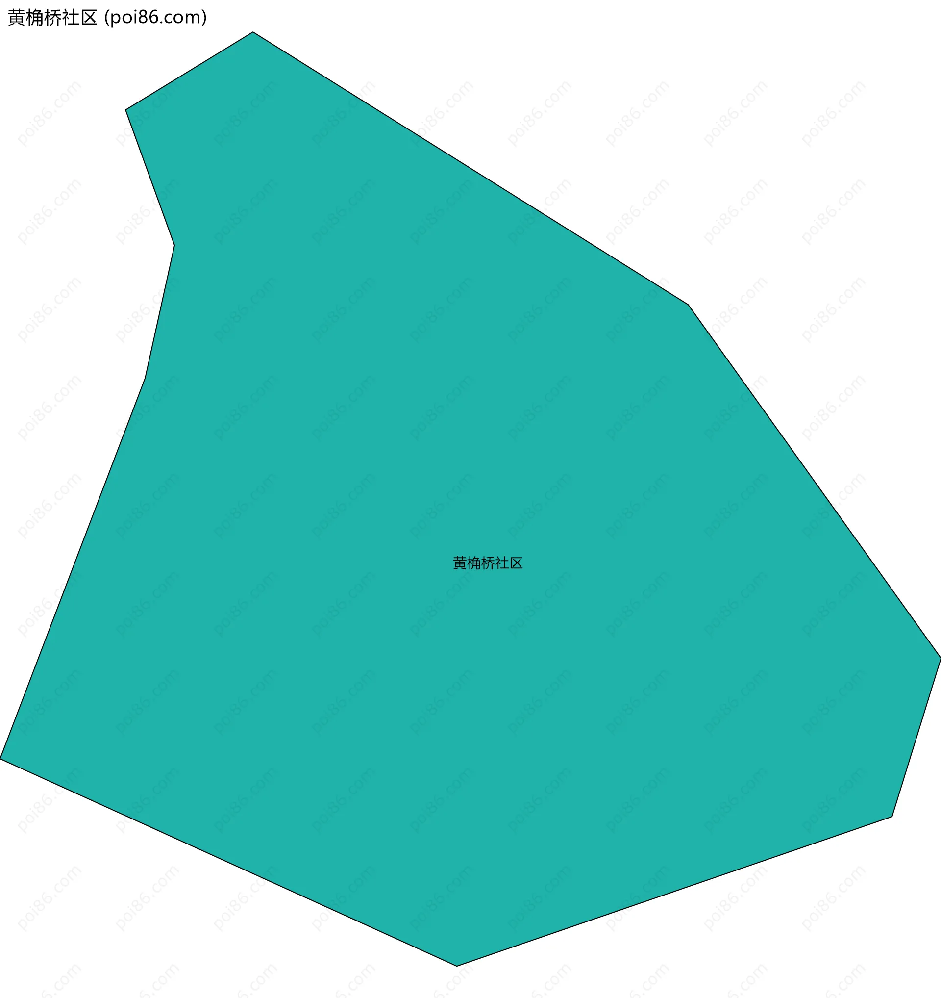 黄桷桥社区边界地图
