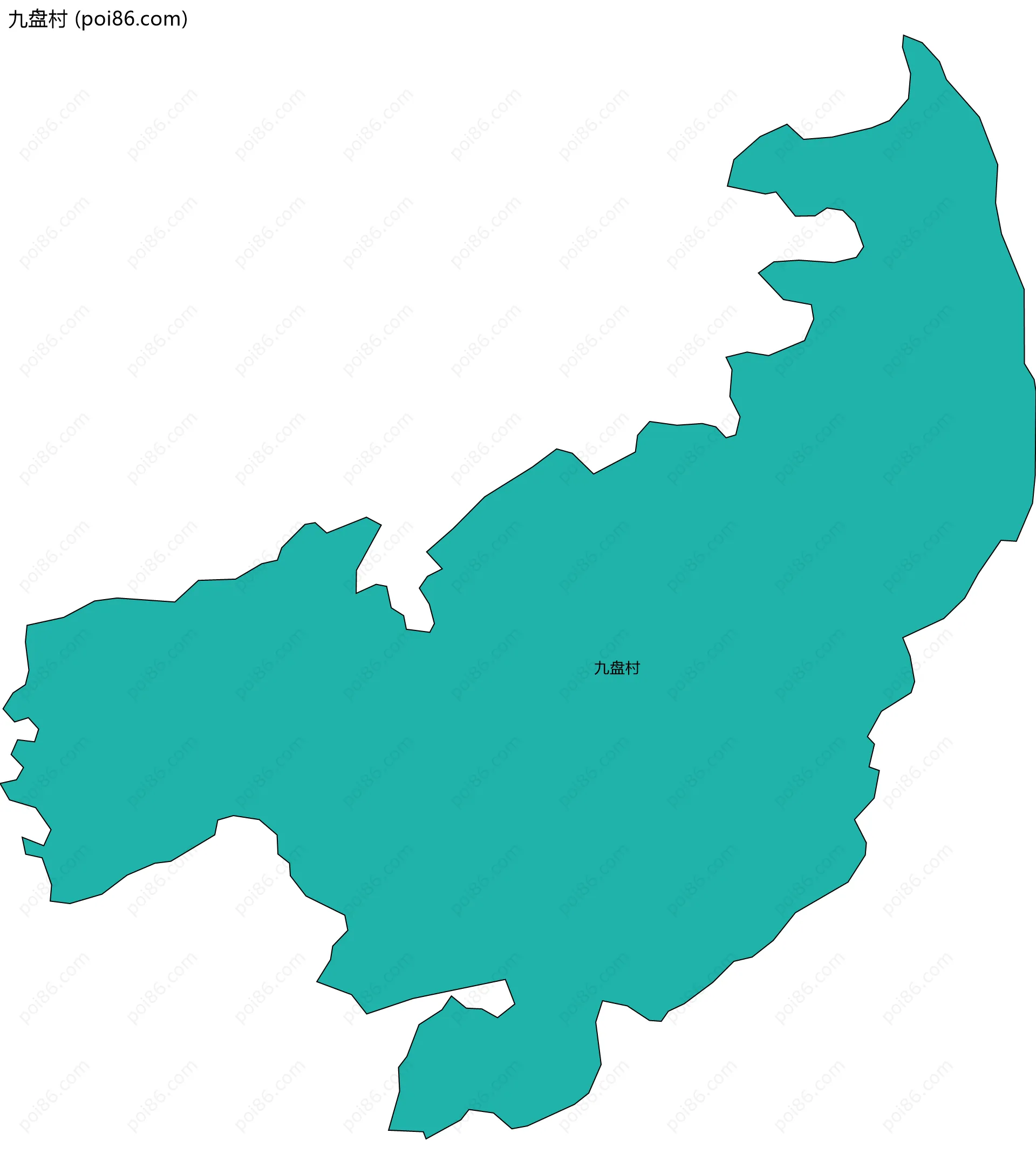 九盘村边界地图