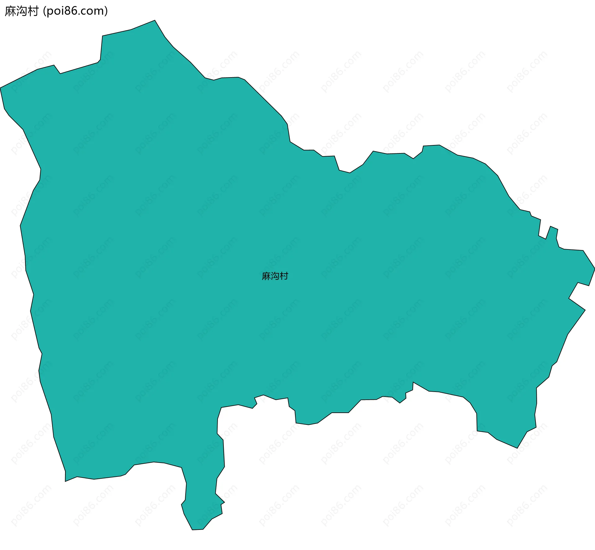 麻沟村边界地图