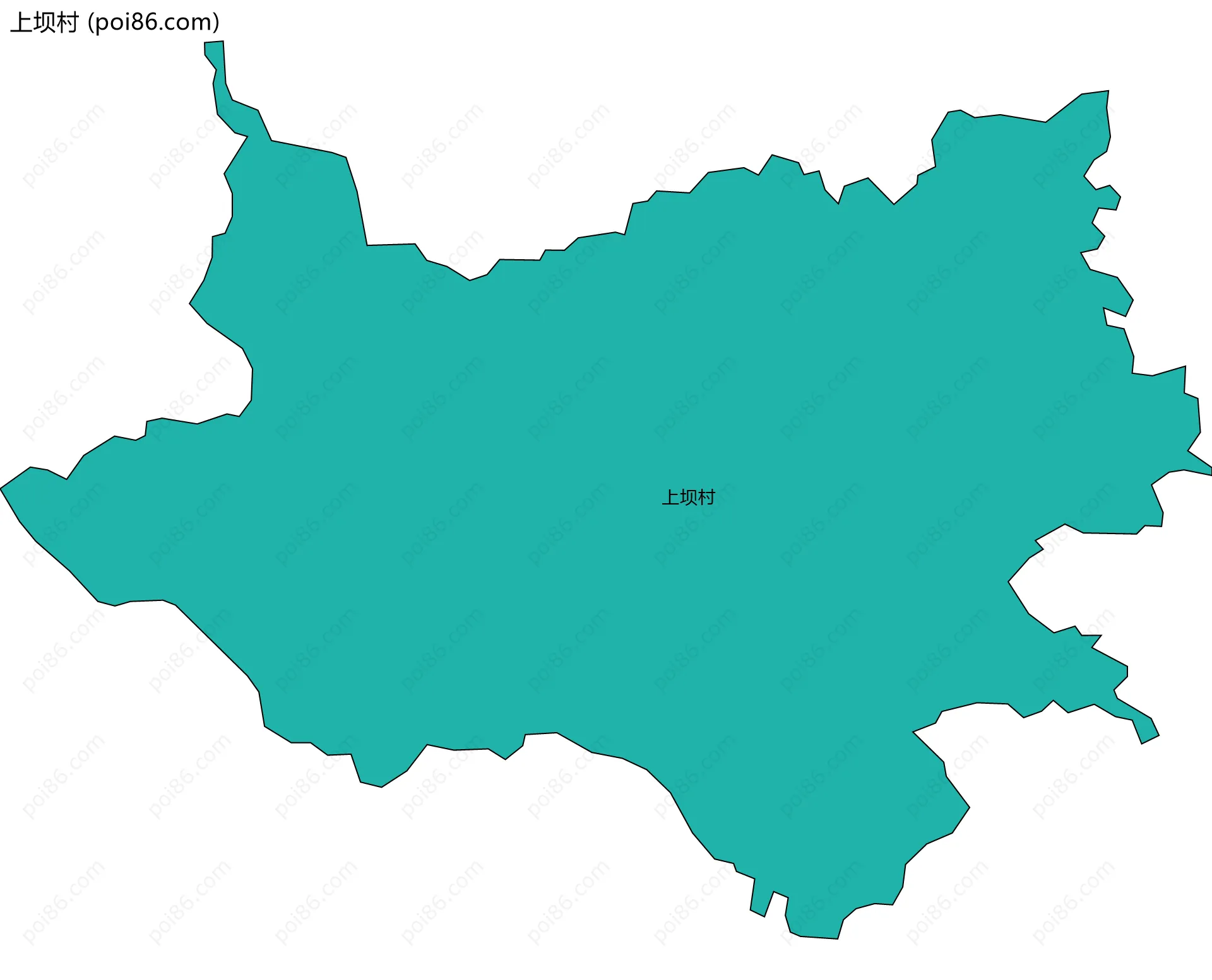 上坝村边界地图