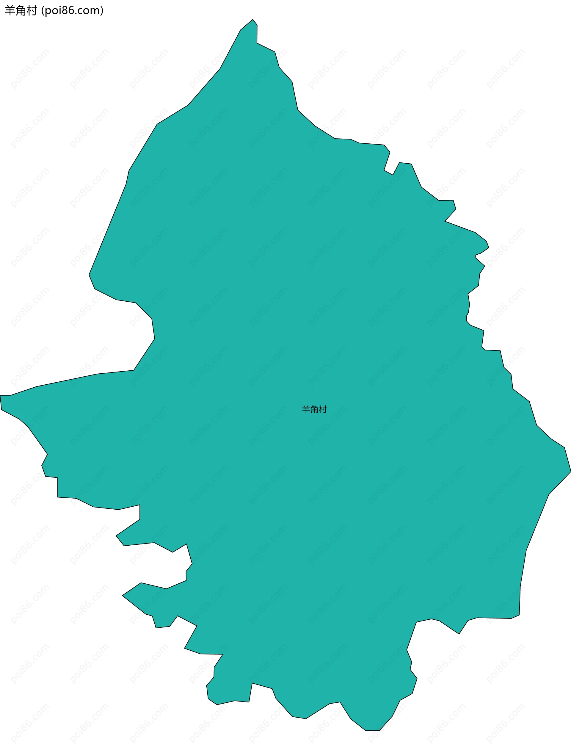 羊角村边界地图