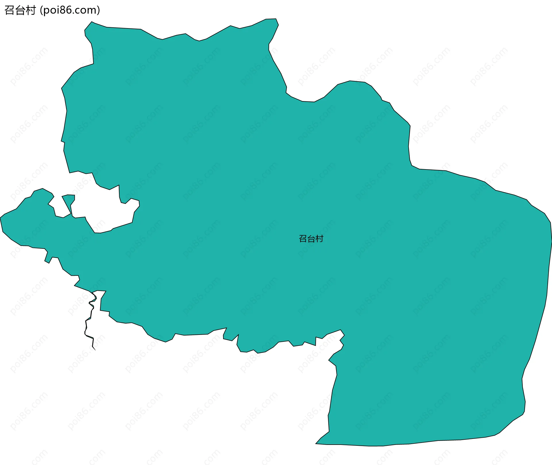 召台村边界地图