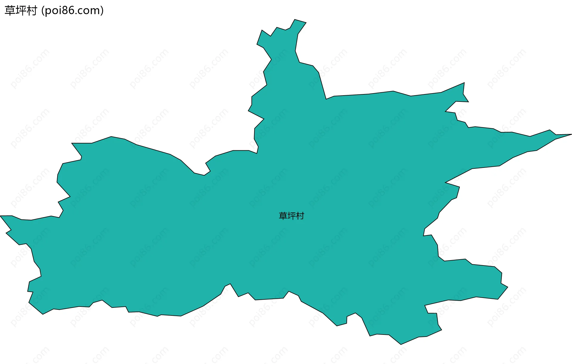 草坪村边界地图