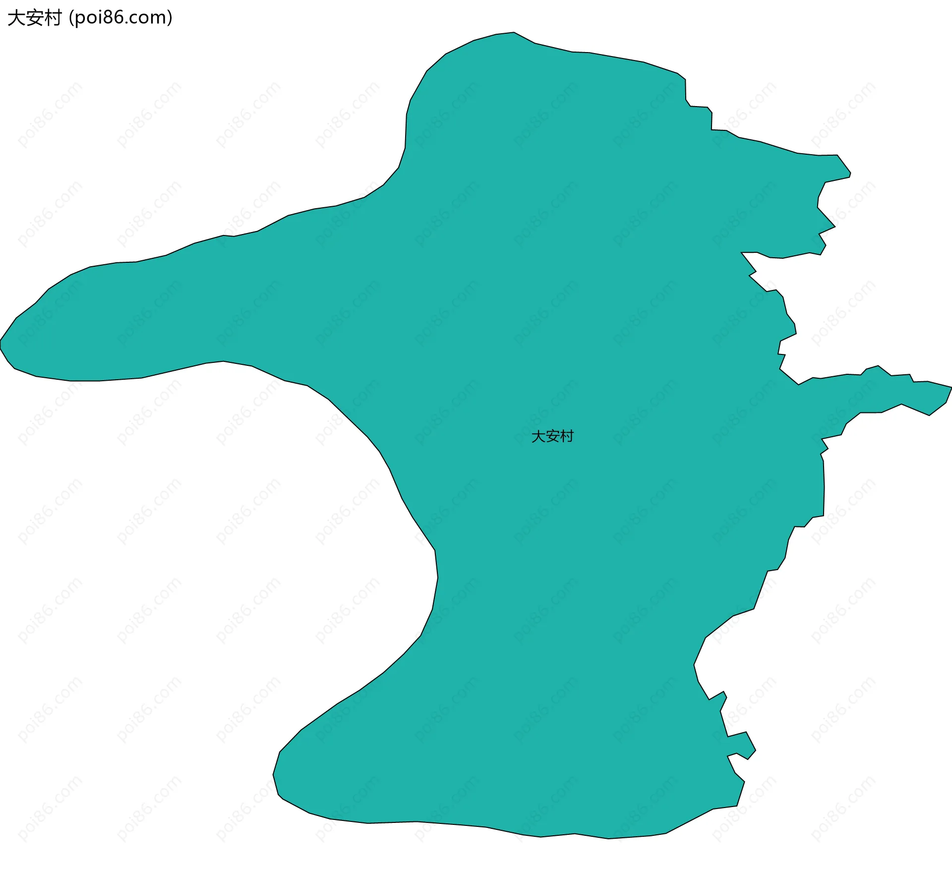 大安村边界地图