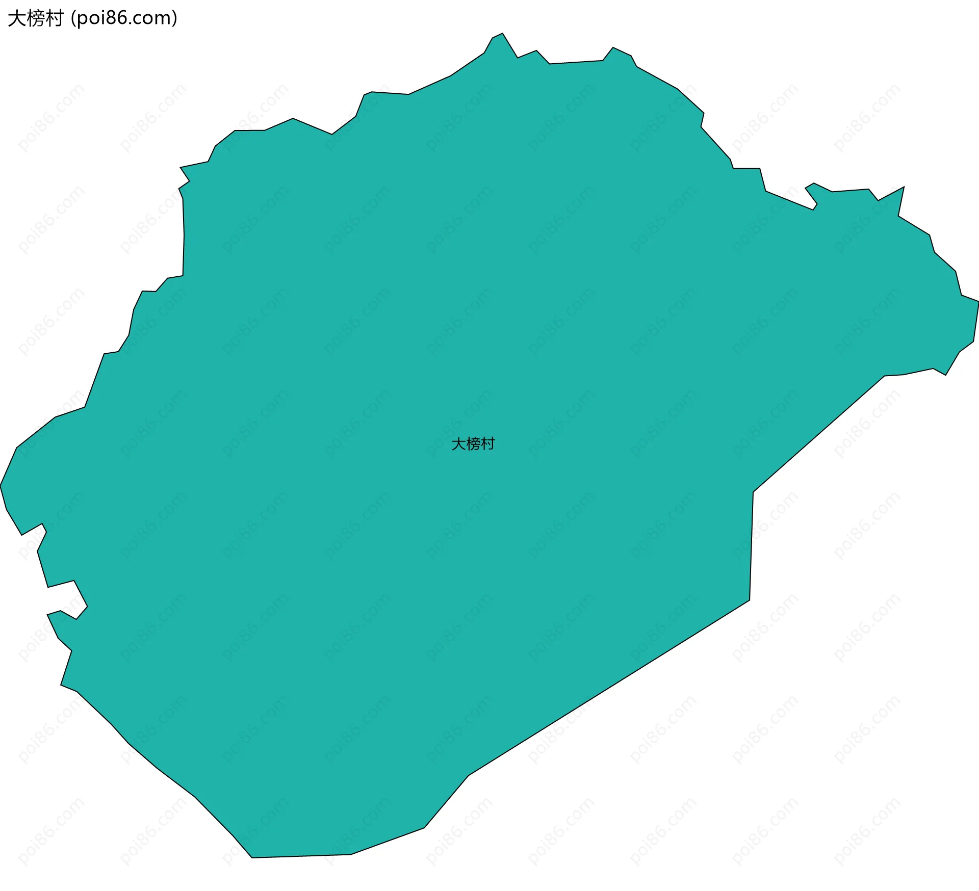 大榜村边界地图