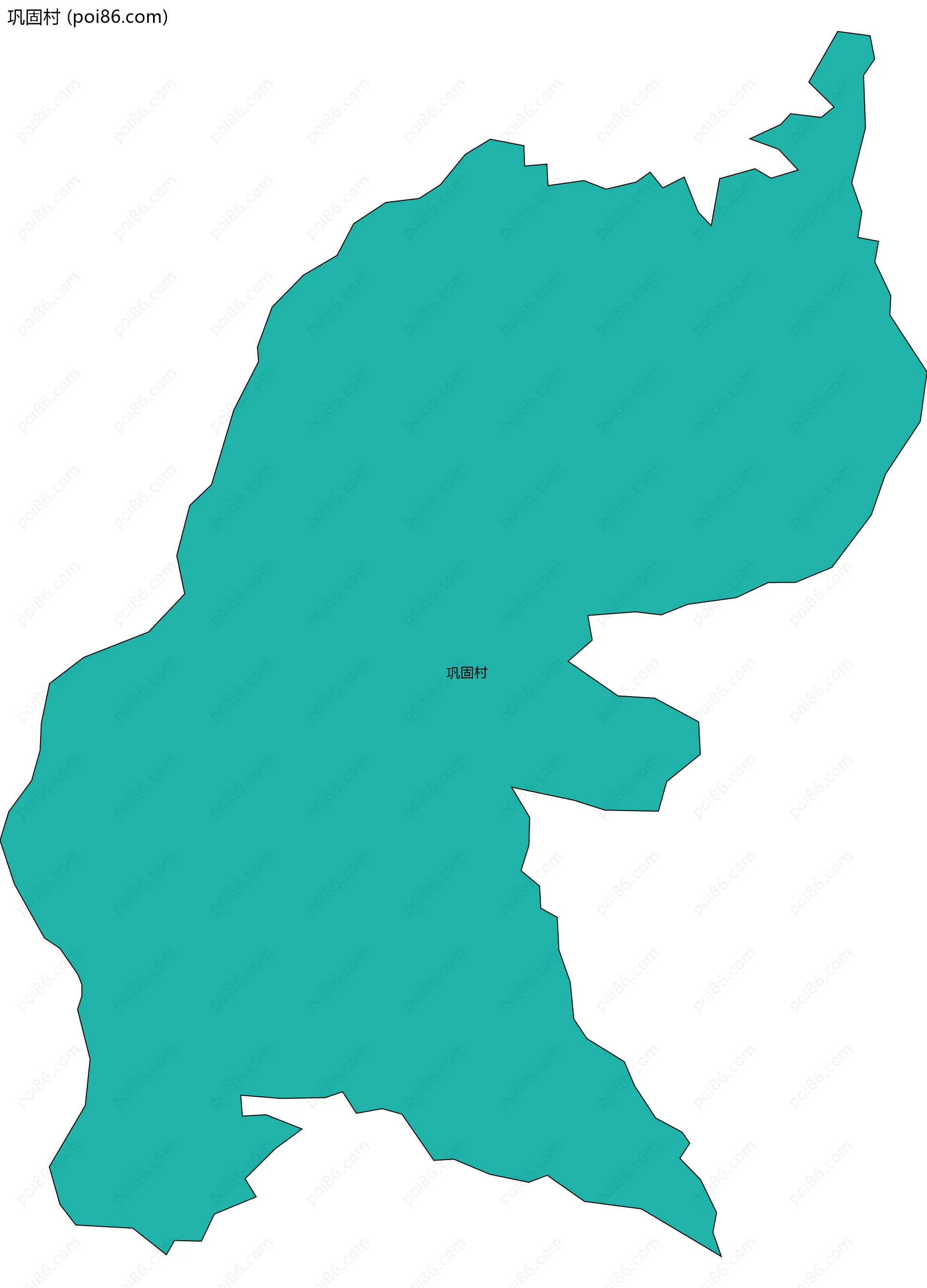 巩固村边界地图