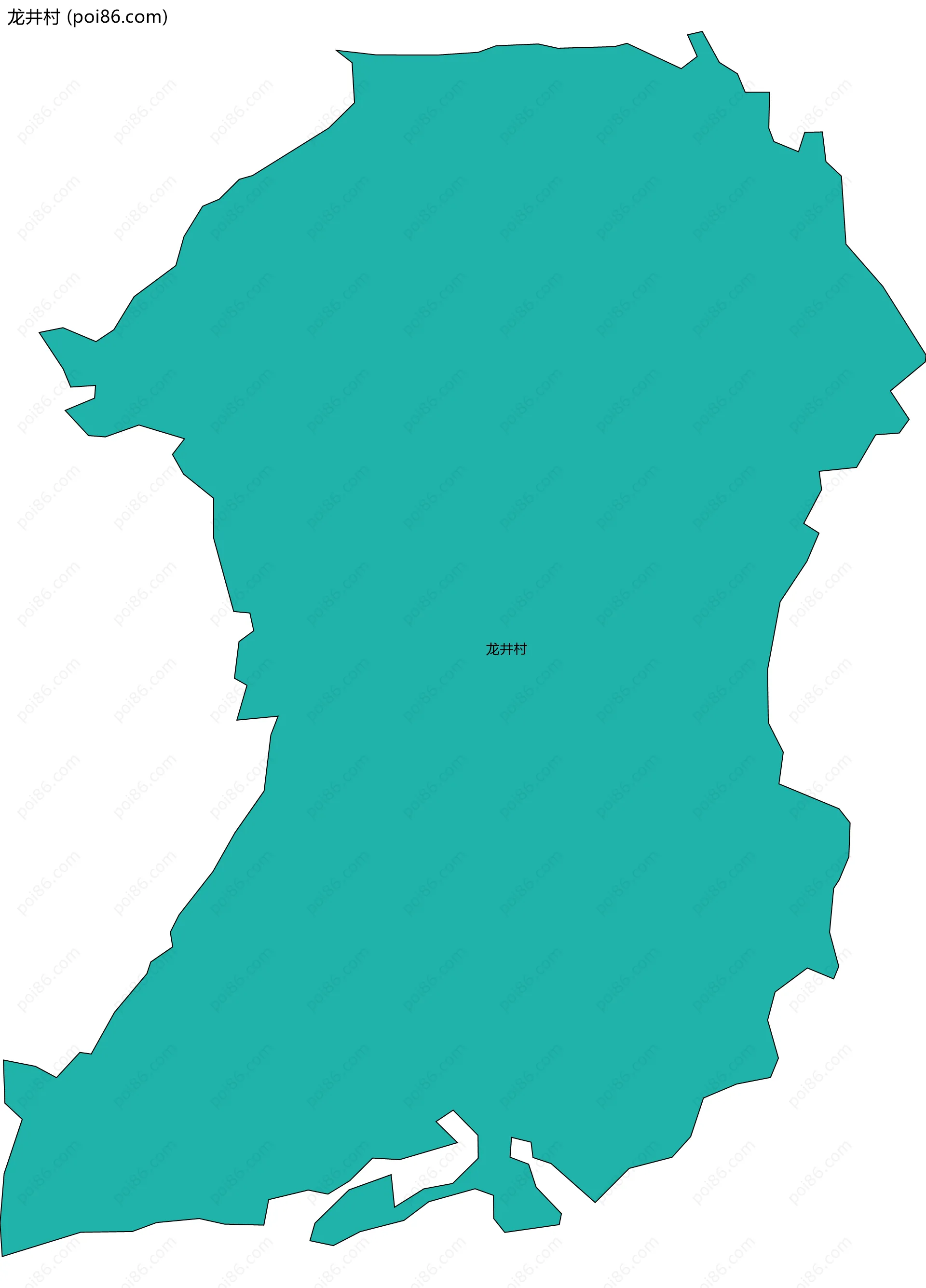 龙井村边界地图