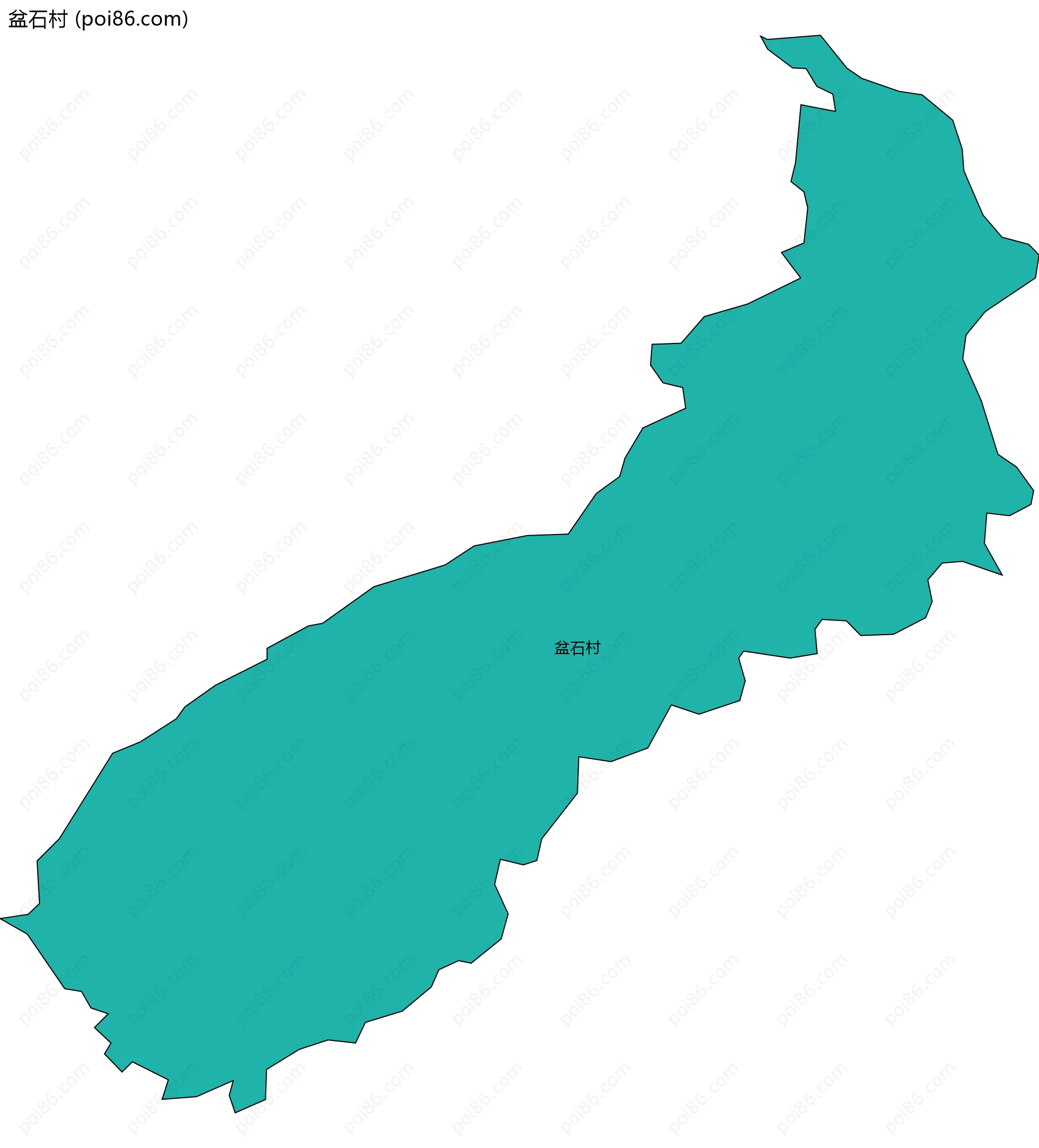 盆石村边界地图