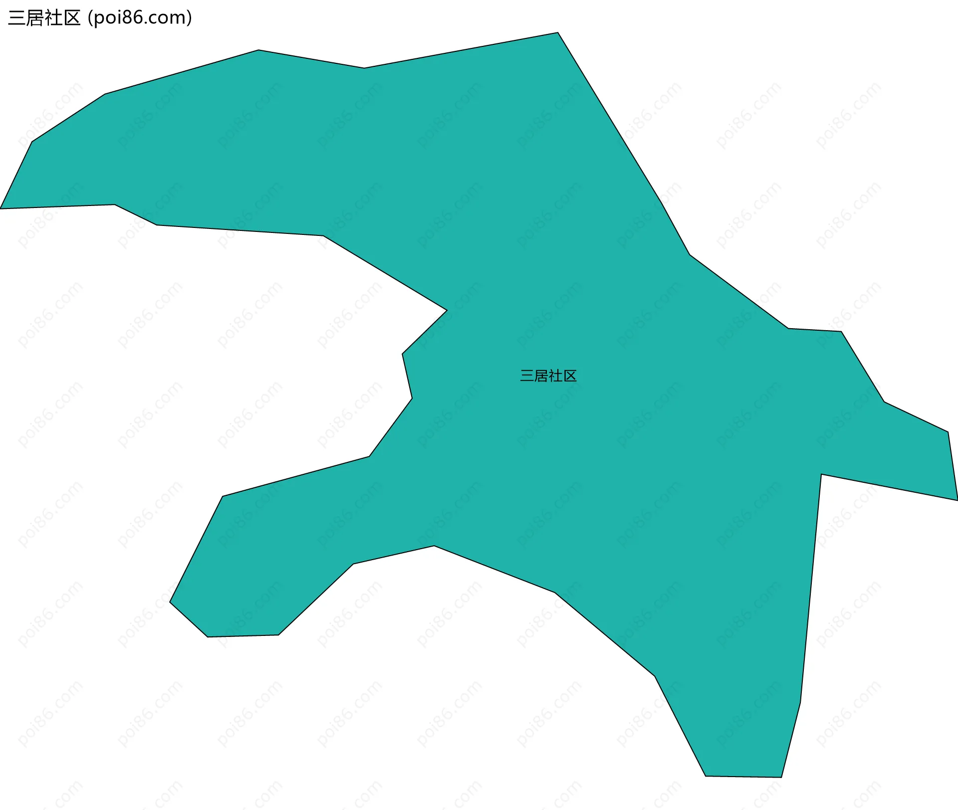 三居社区边界地图