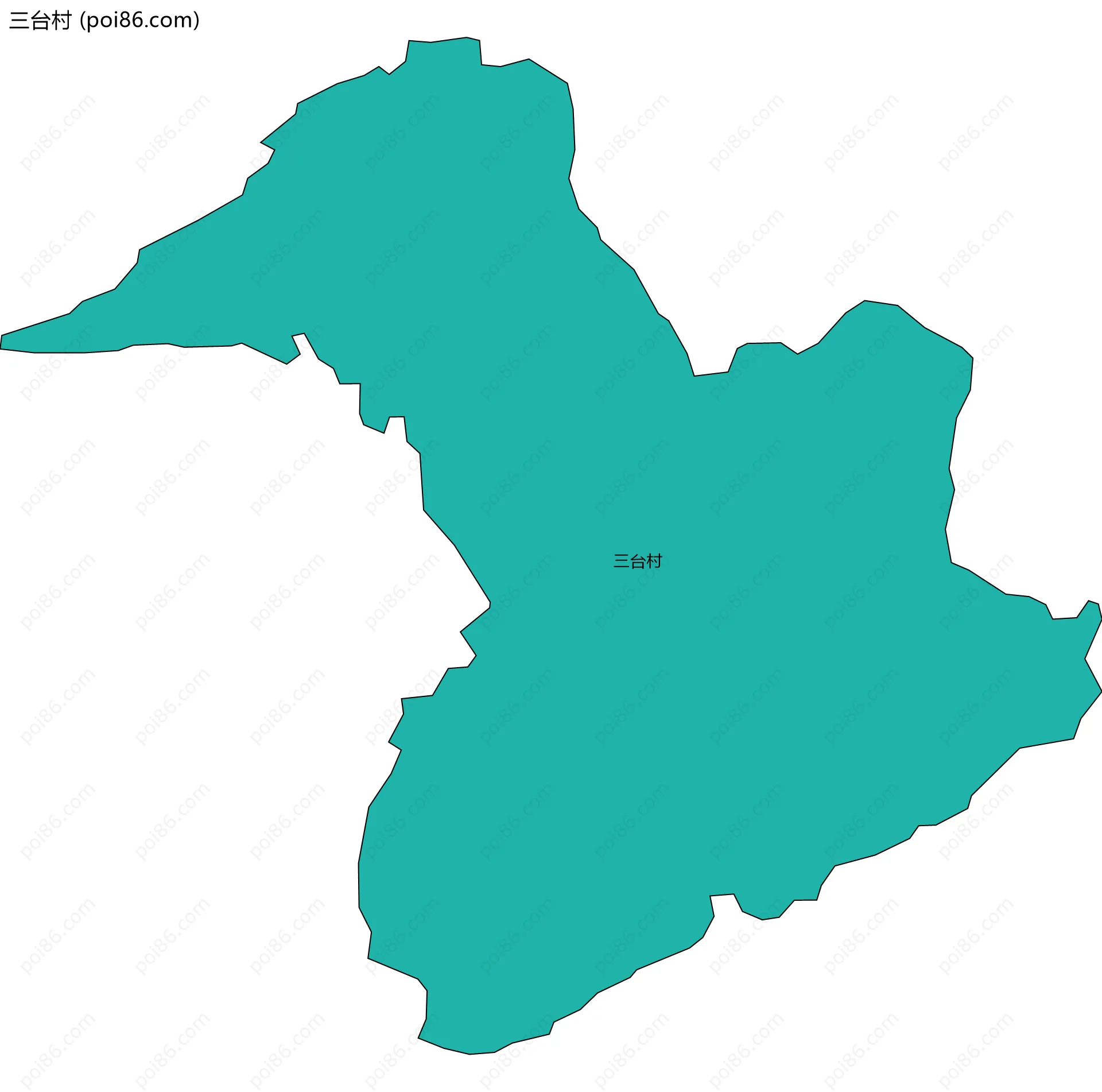 三台村边界地图