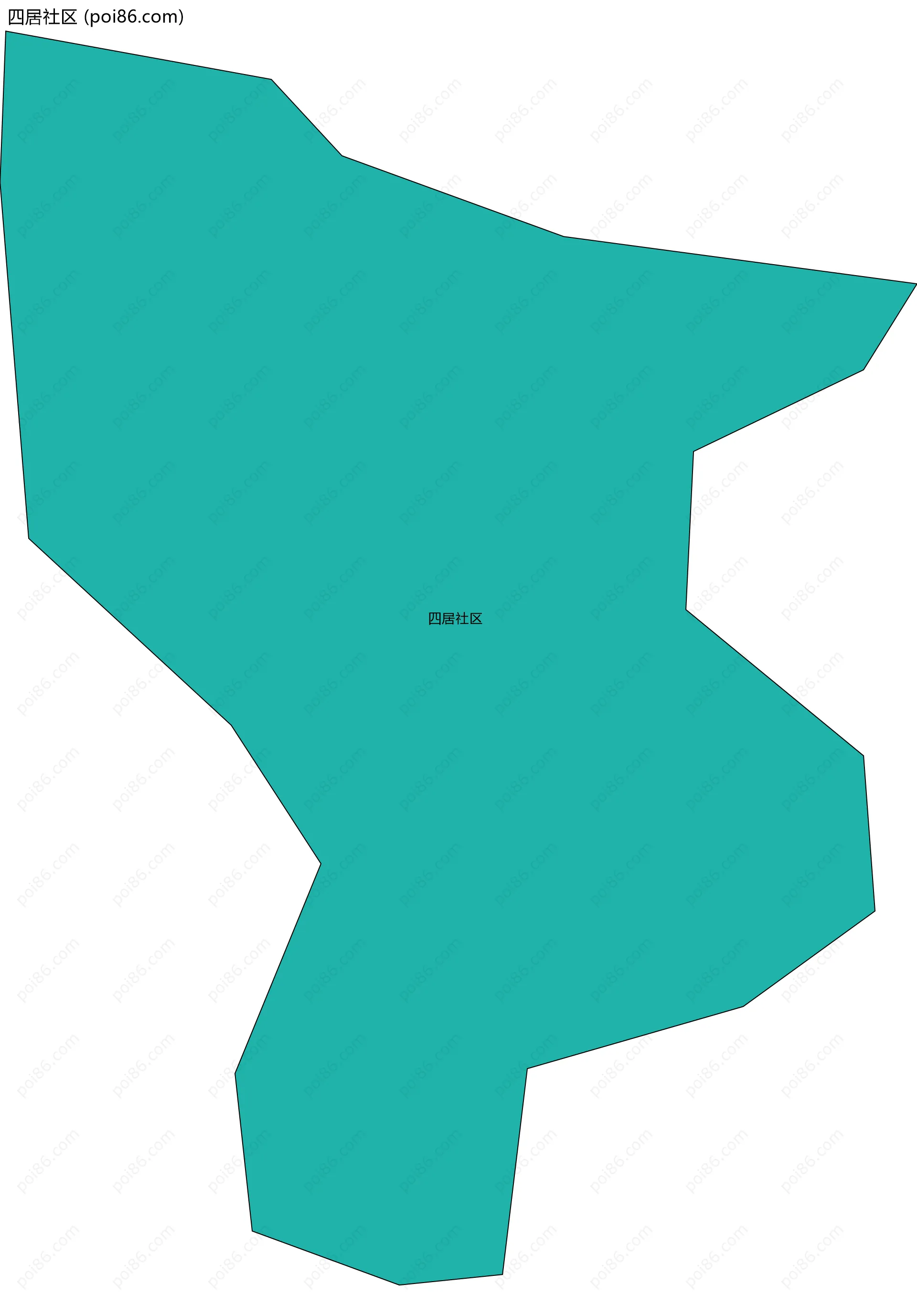 四居社区边界地图