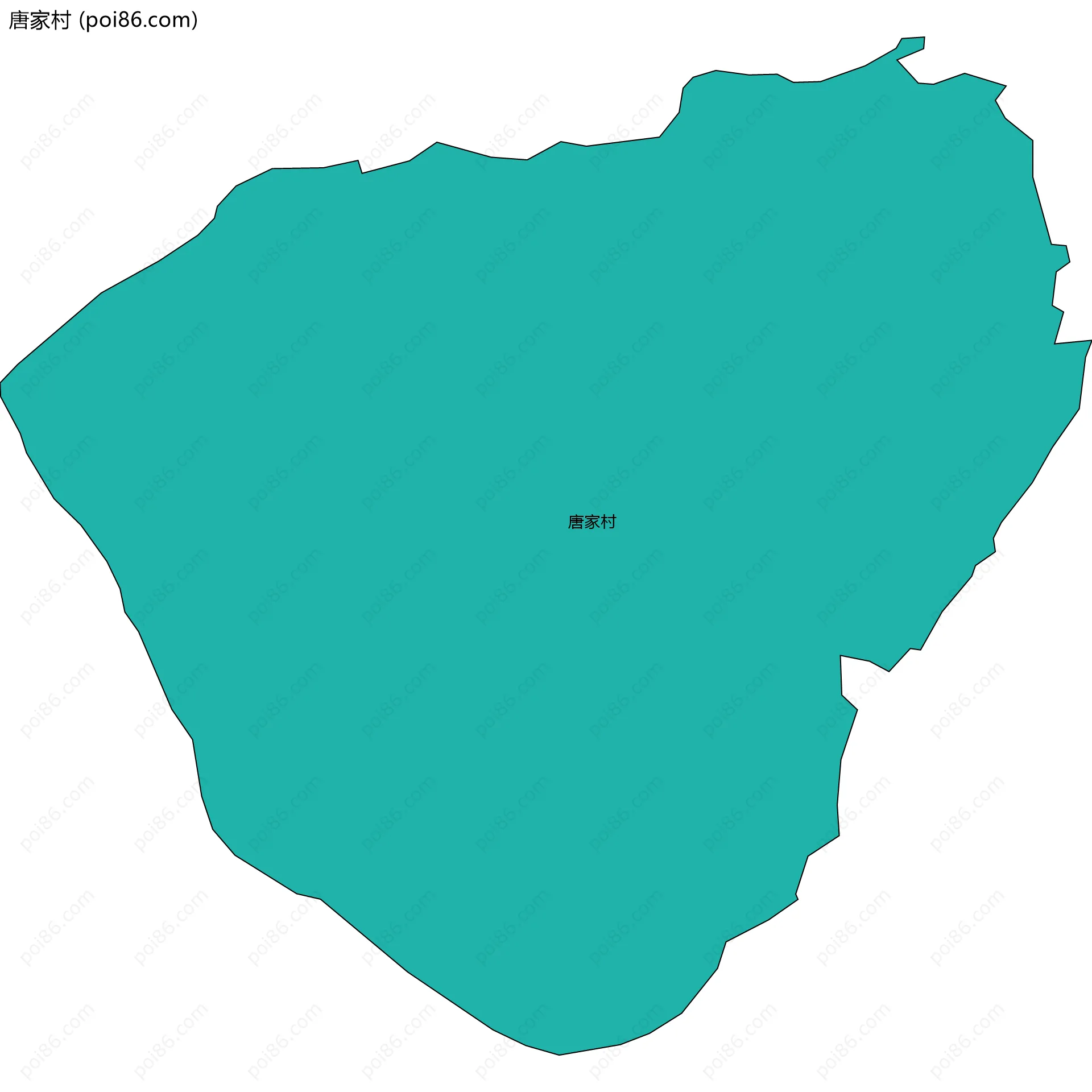 唐家村边界地图