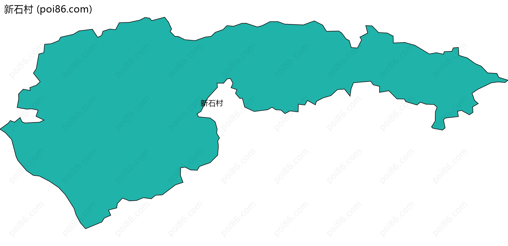 新石村边界地图