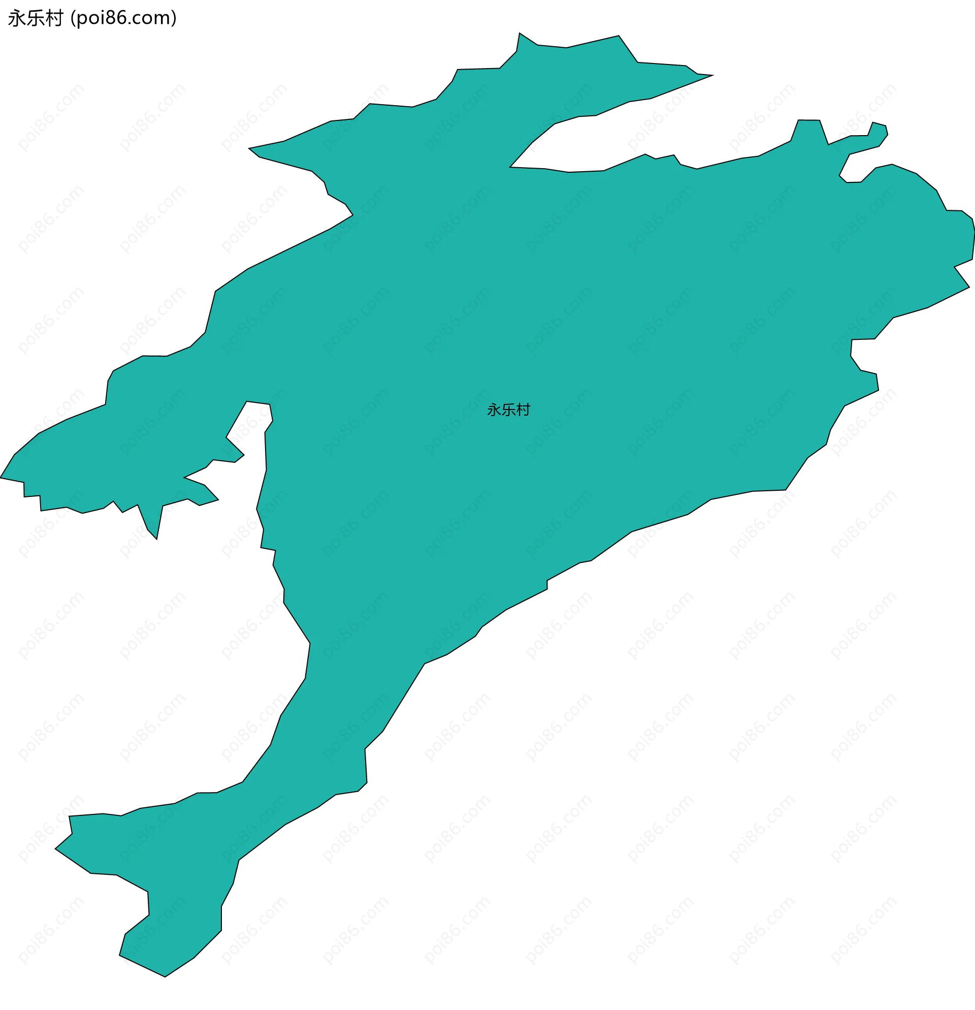 永乐村边界地图