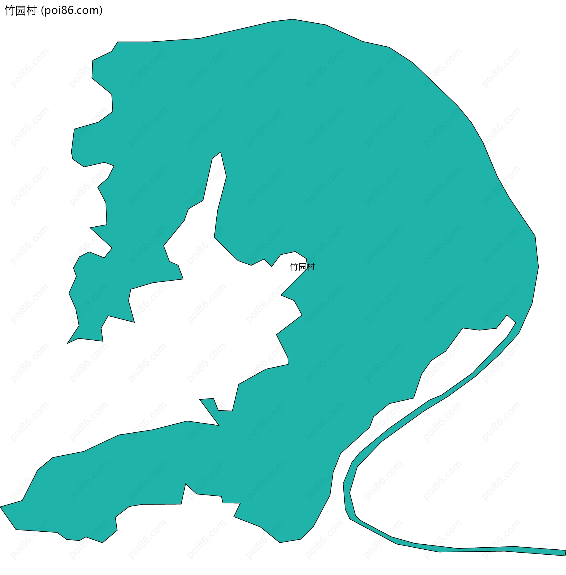 竹园村边界地图