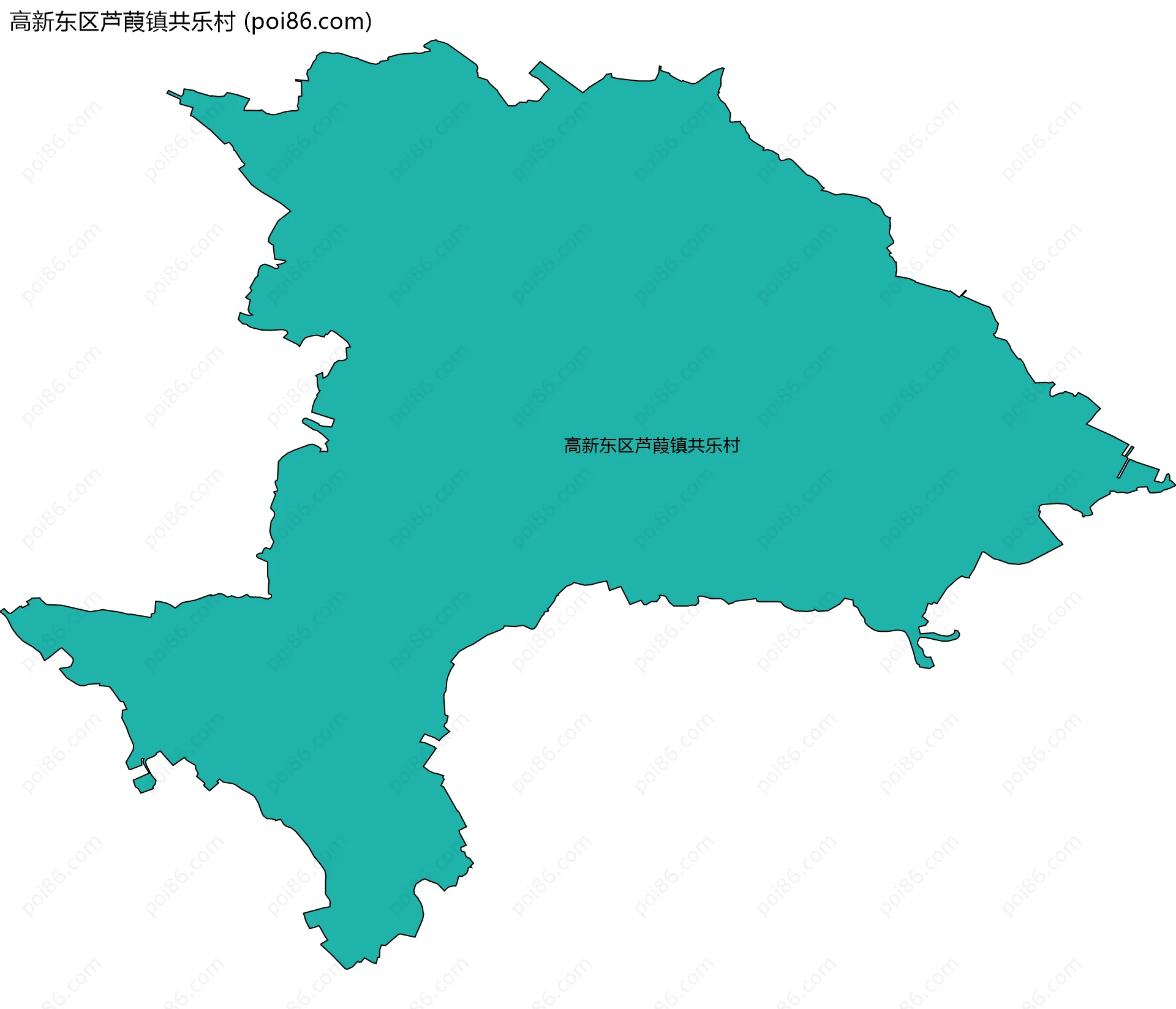 高新东区芦葭镇共乐村边界地图