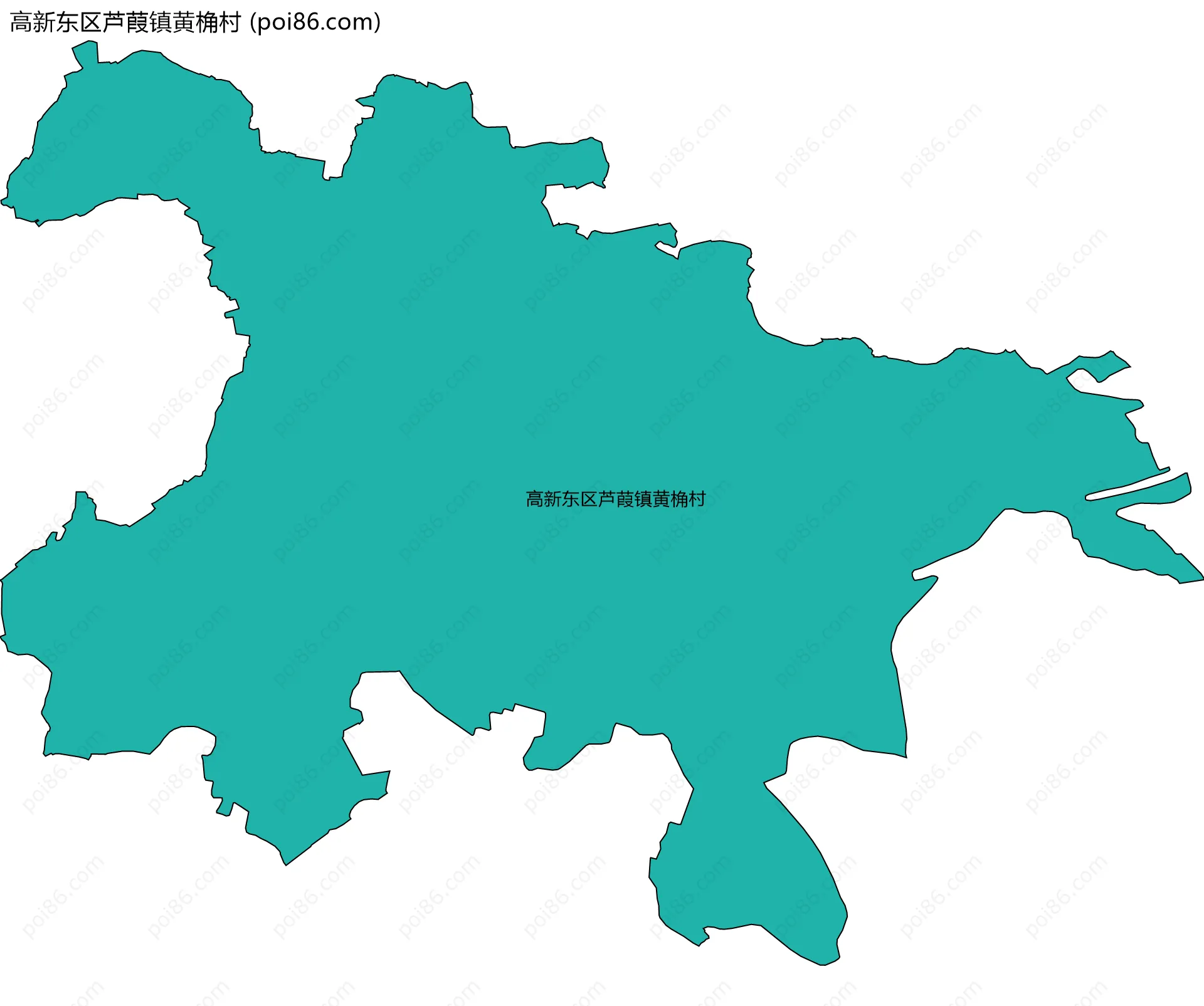 高新东区芦葭镇黄桷村边界地图