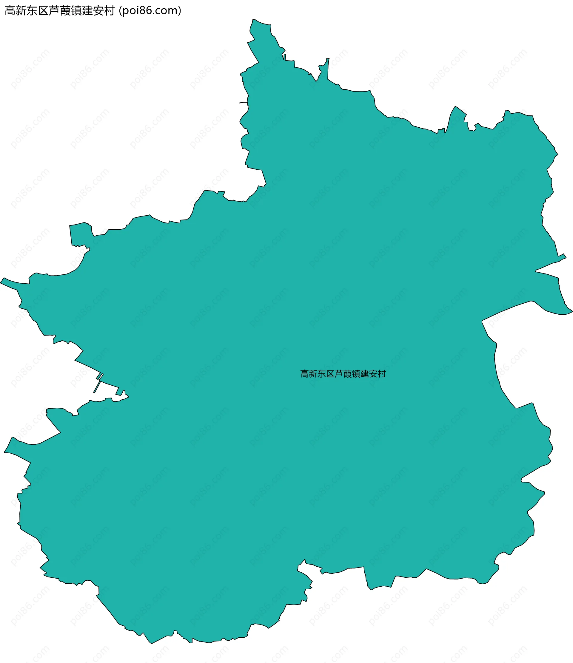高新东区芦葭镇建安村边界地图