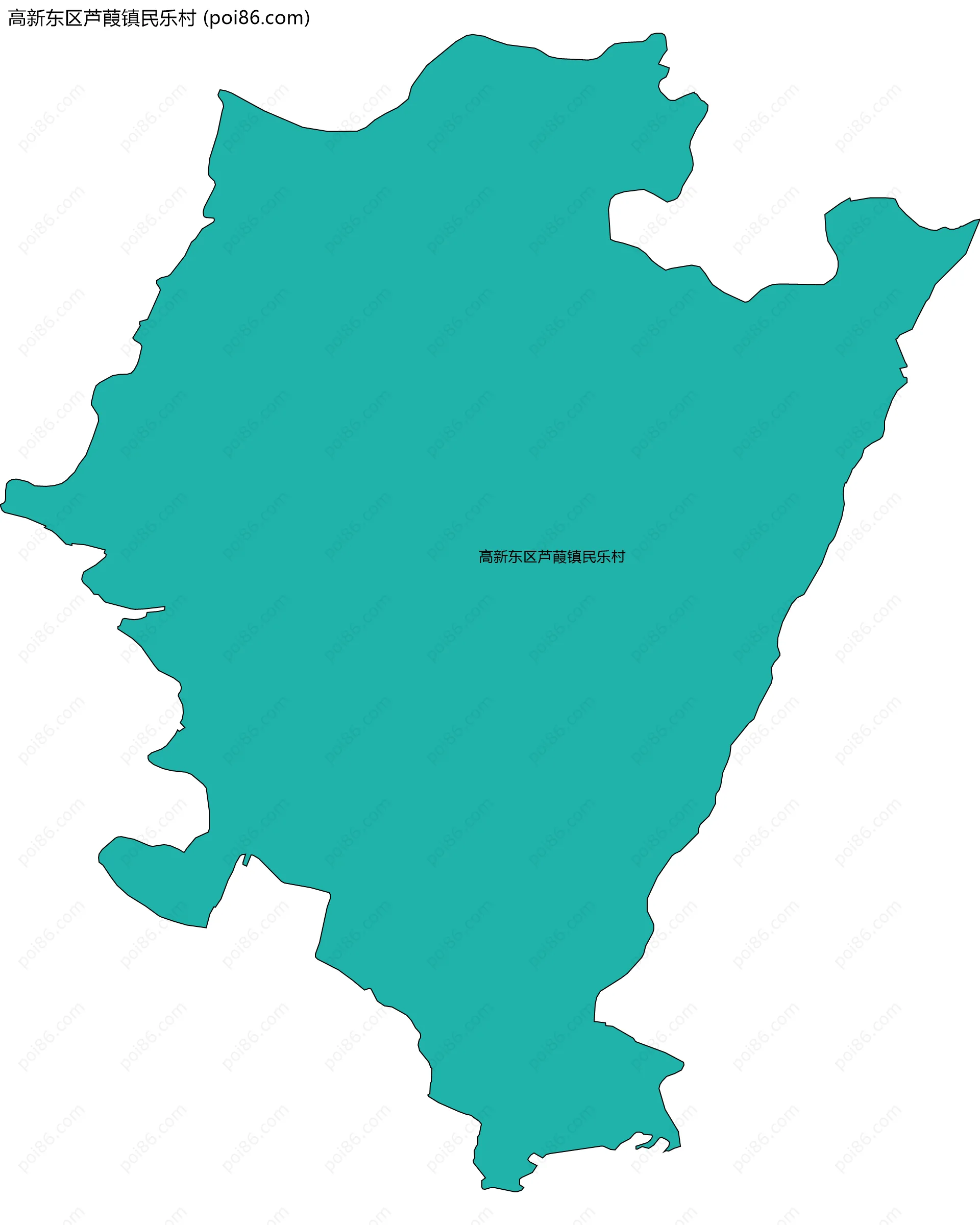 高新东区芦葭镇民乐村边界地图