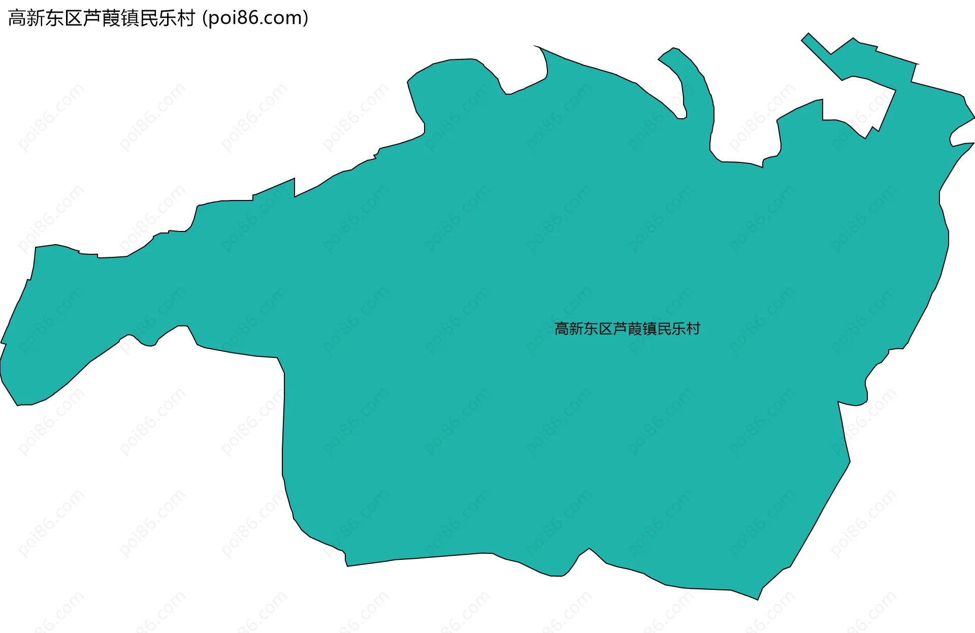 高新东区芦葭镇民乐村边界地图