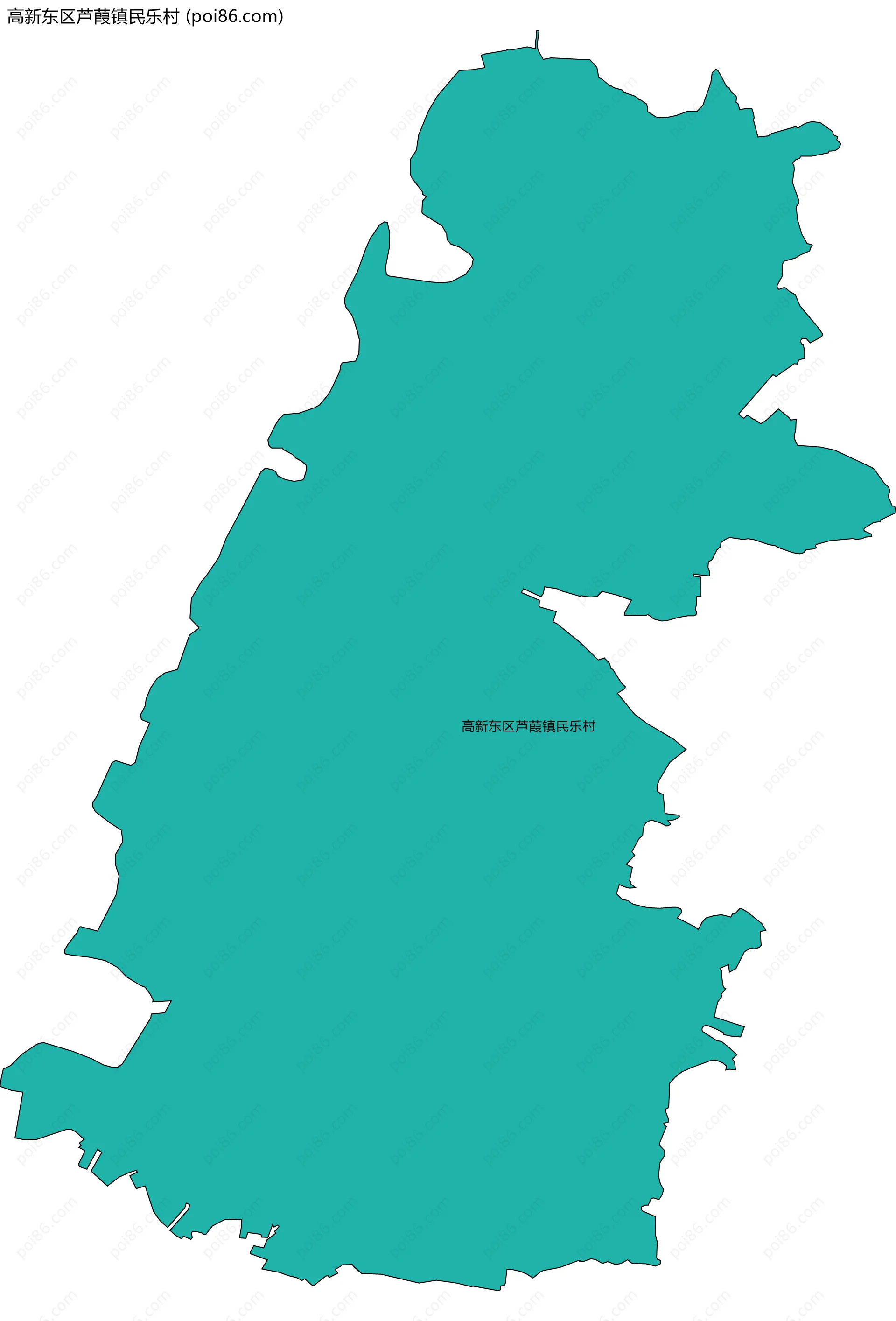 高新东区芦葭镇民乐村边界地图