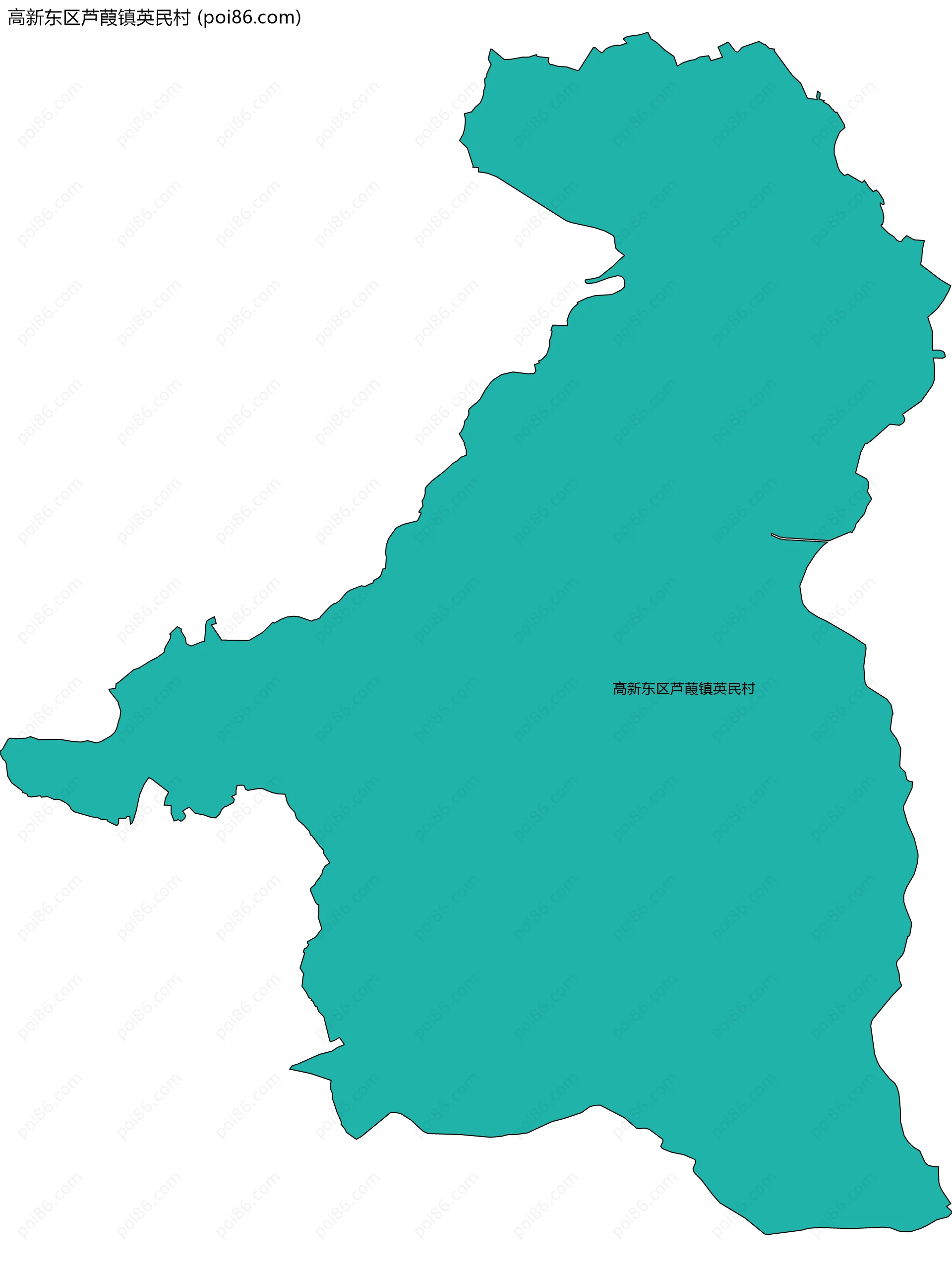 高新东区芦葭镇英民村边界地图