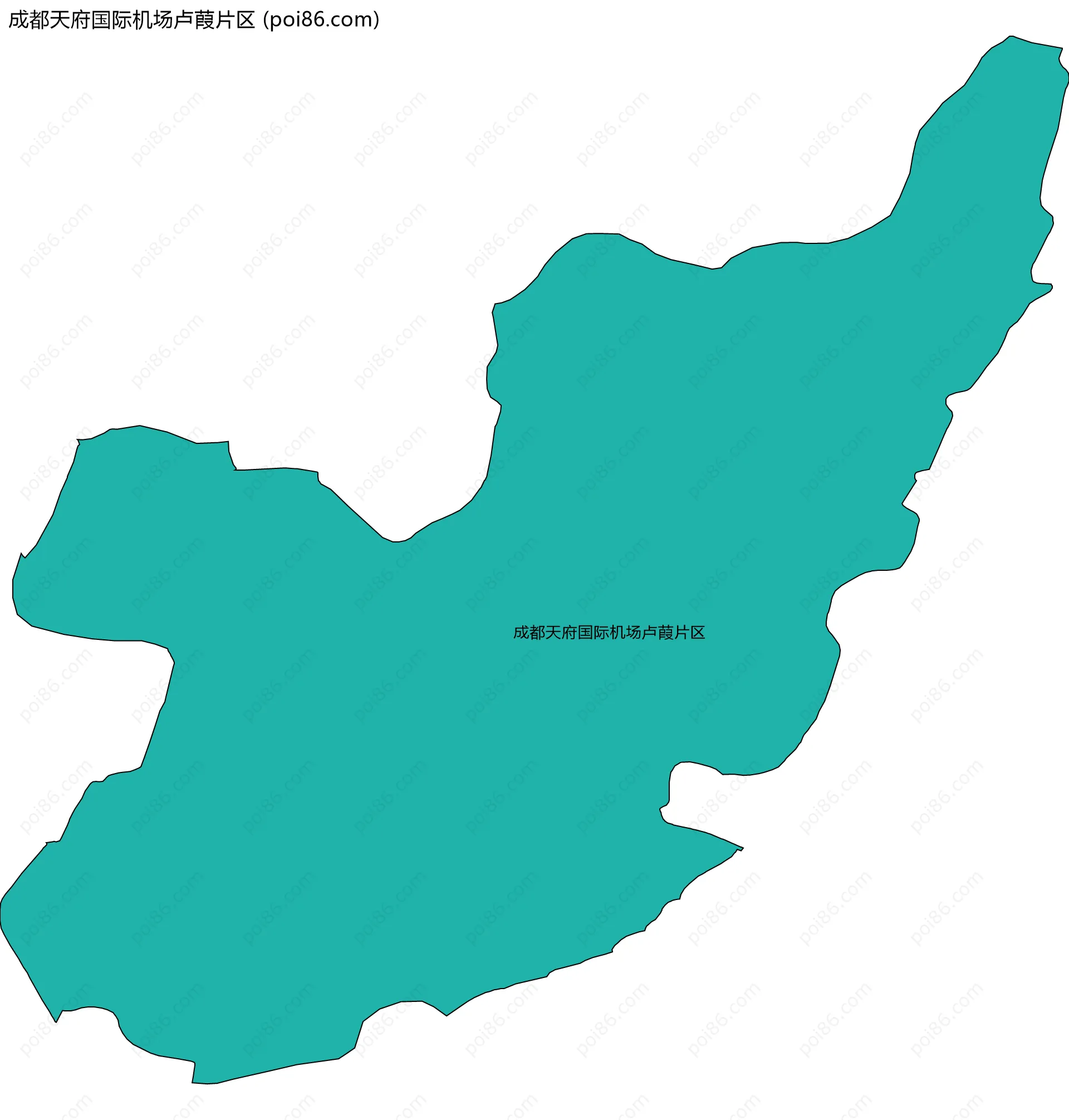 成都天府国际机场卢葭片区边界地图