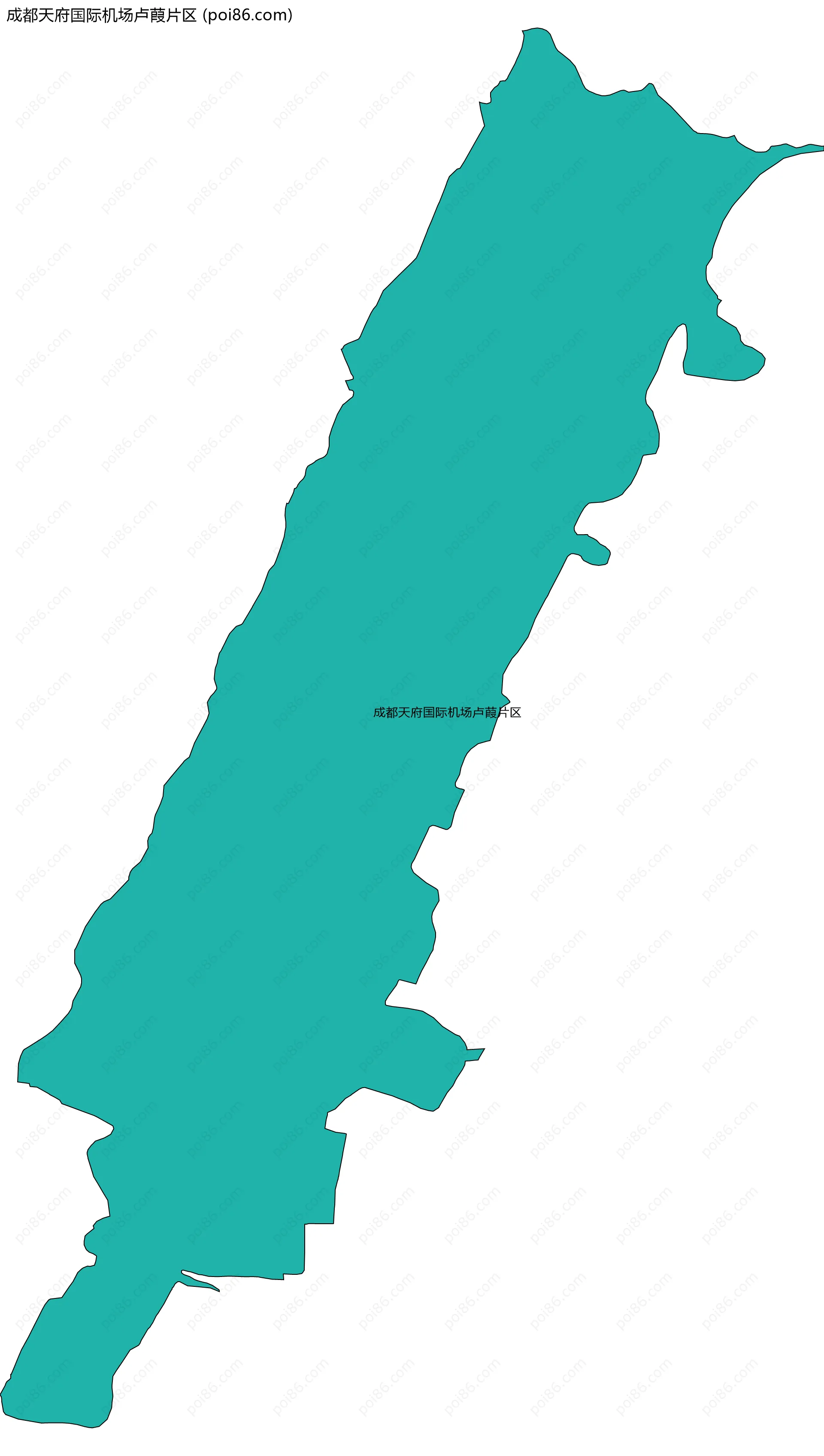 成都天府国际机场卢葭片区边界地图