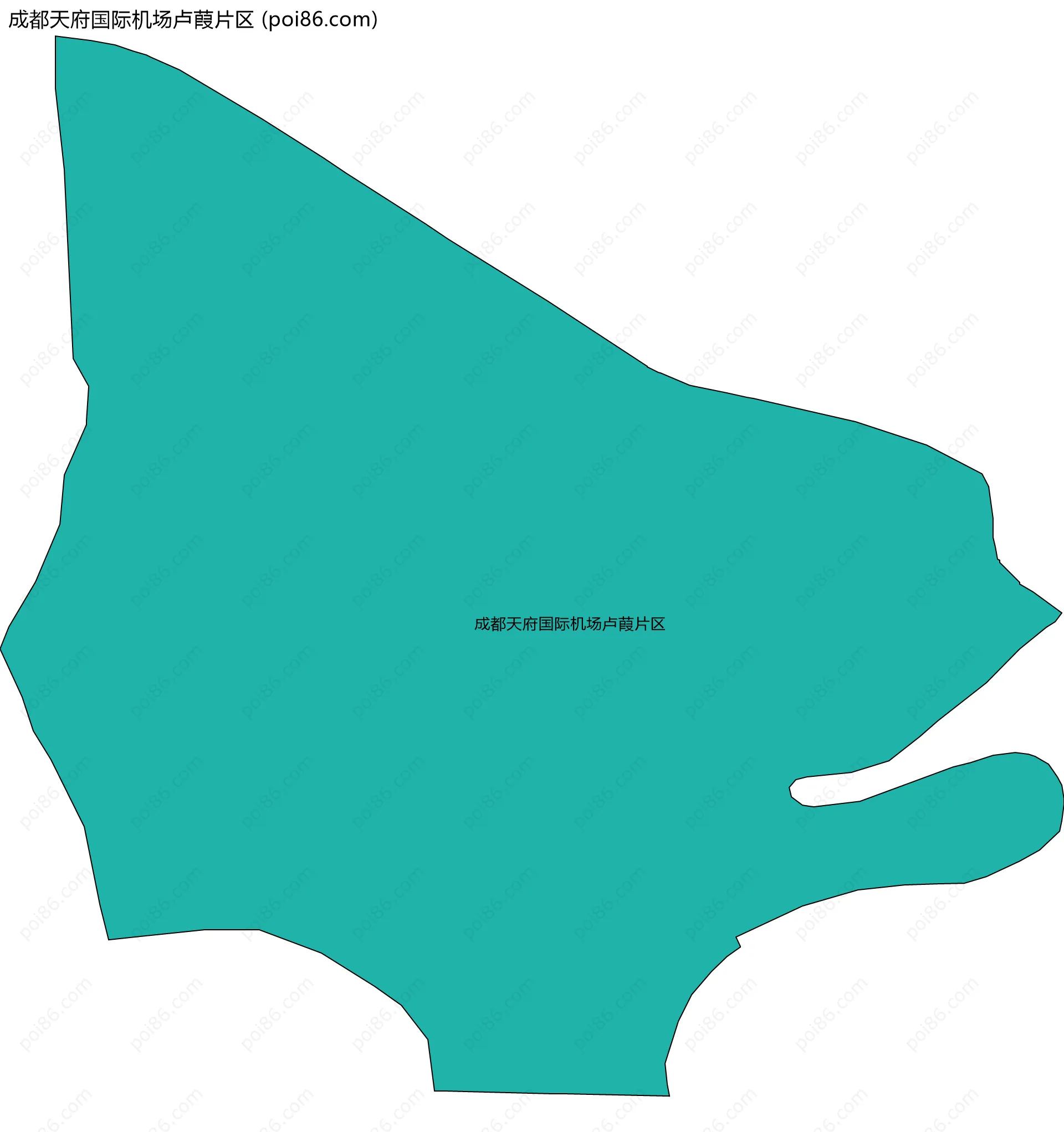 成都天府国际机场卢葭片区边界地图