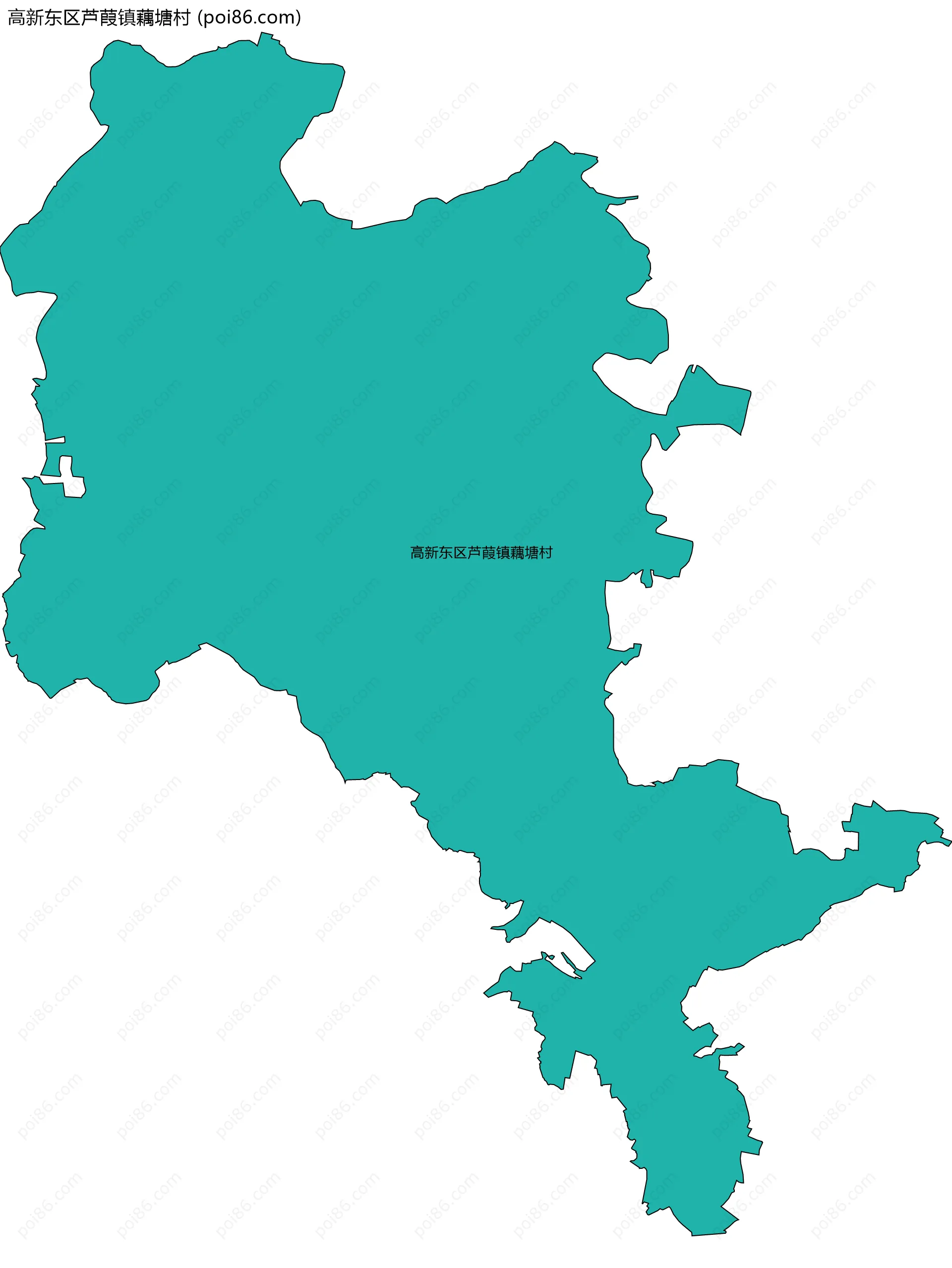 高新东区芦葭镇藕塘村边界地图