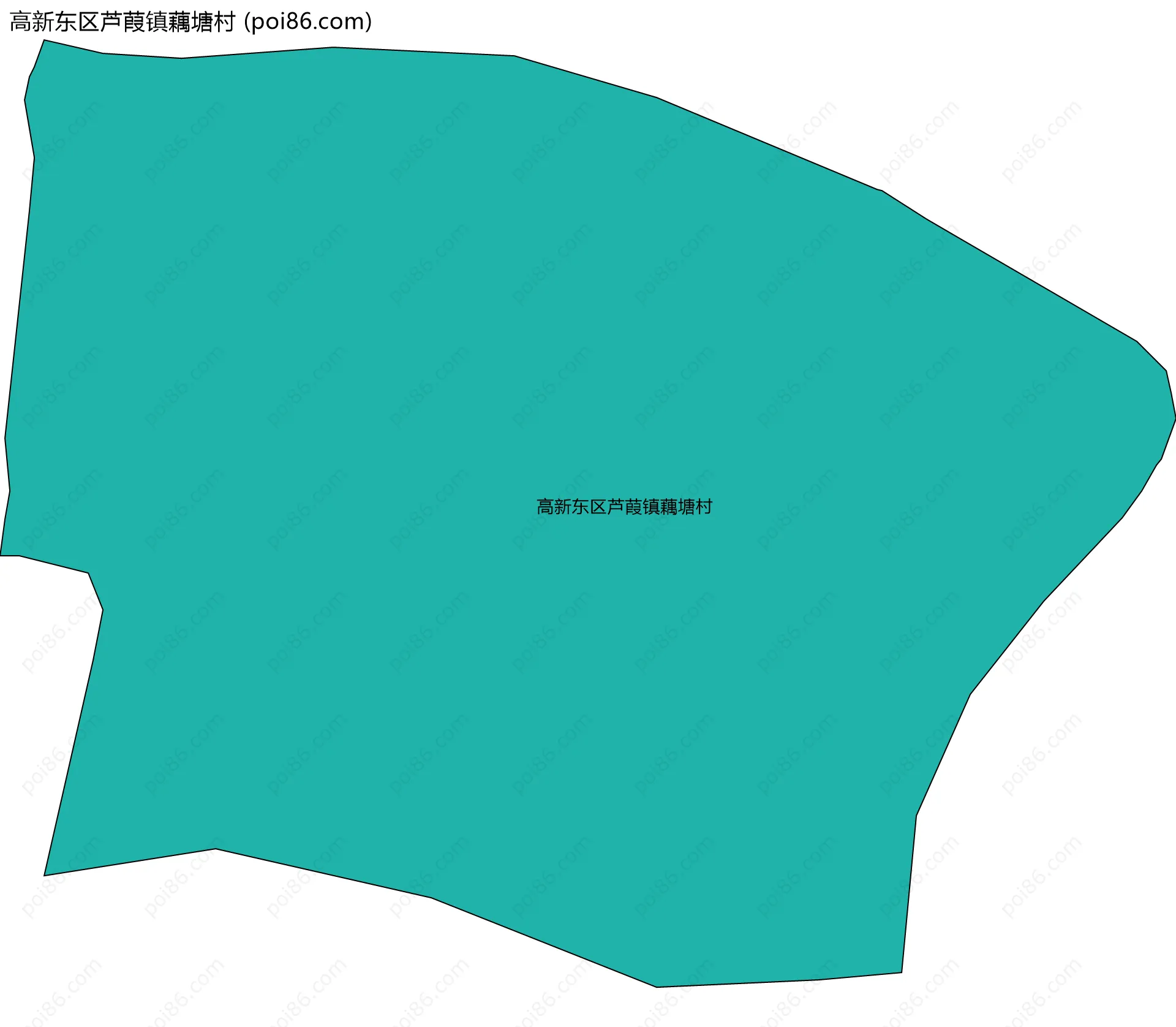 高新东区芦葭镇藕塘村边界地图