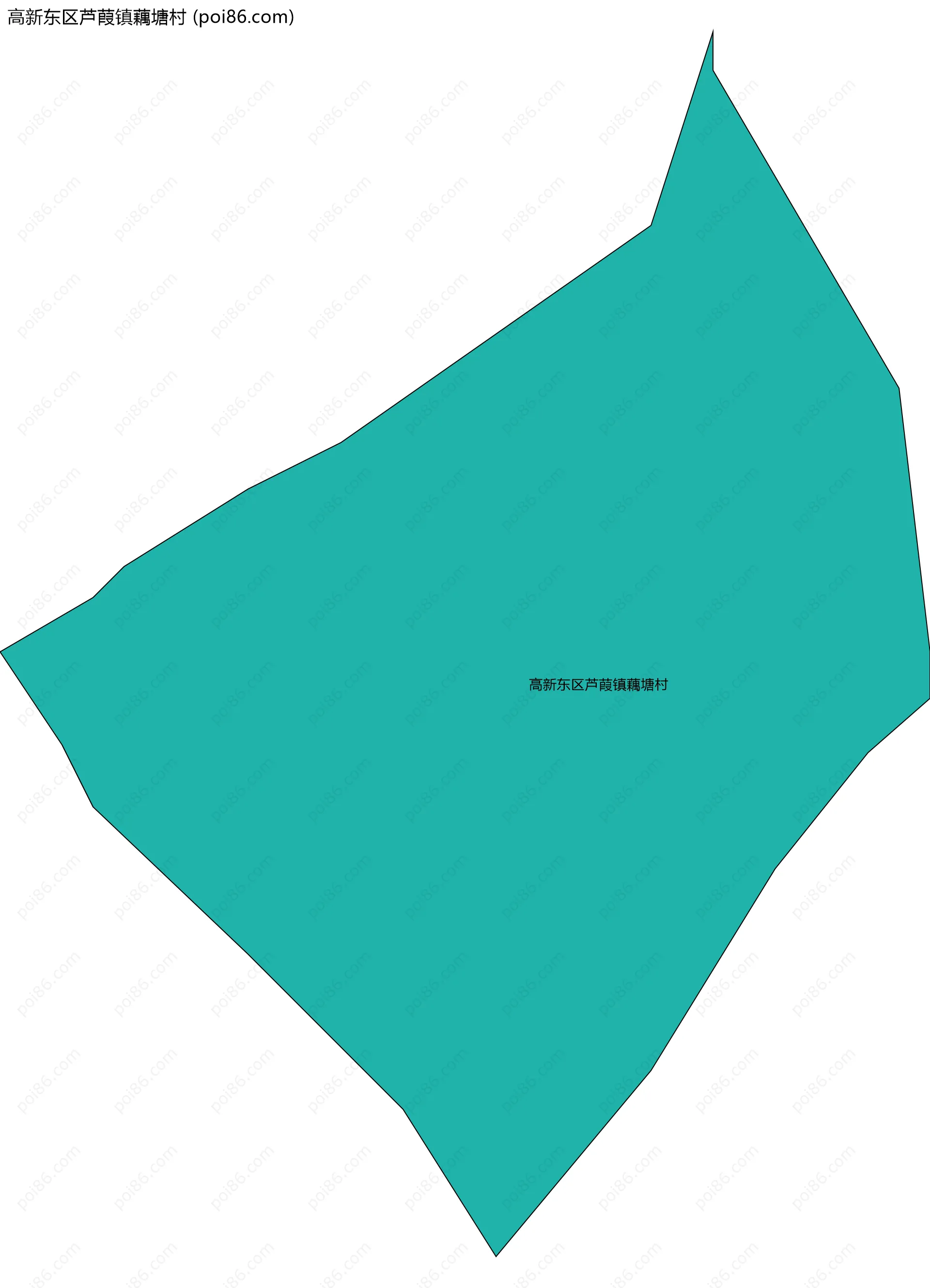 高新东区芦葭镇藕塘村边界地图