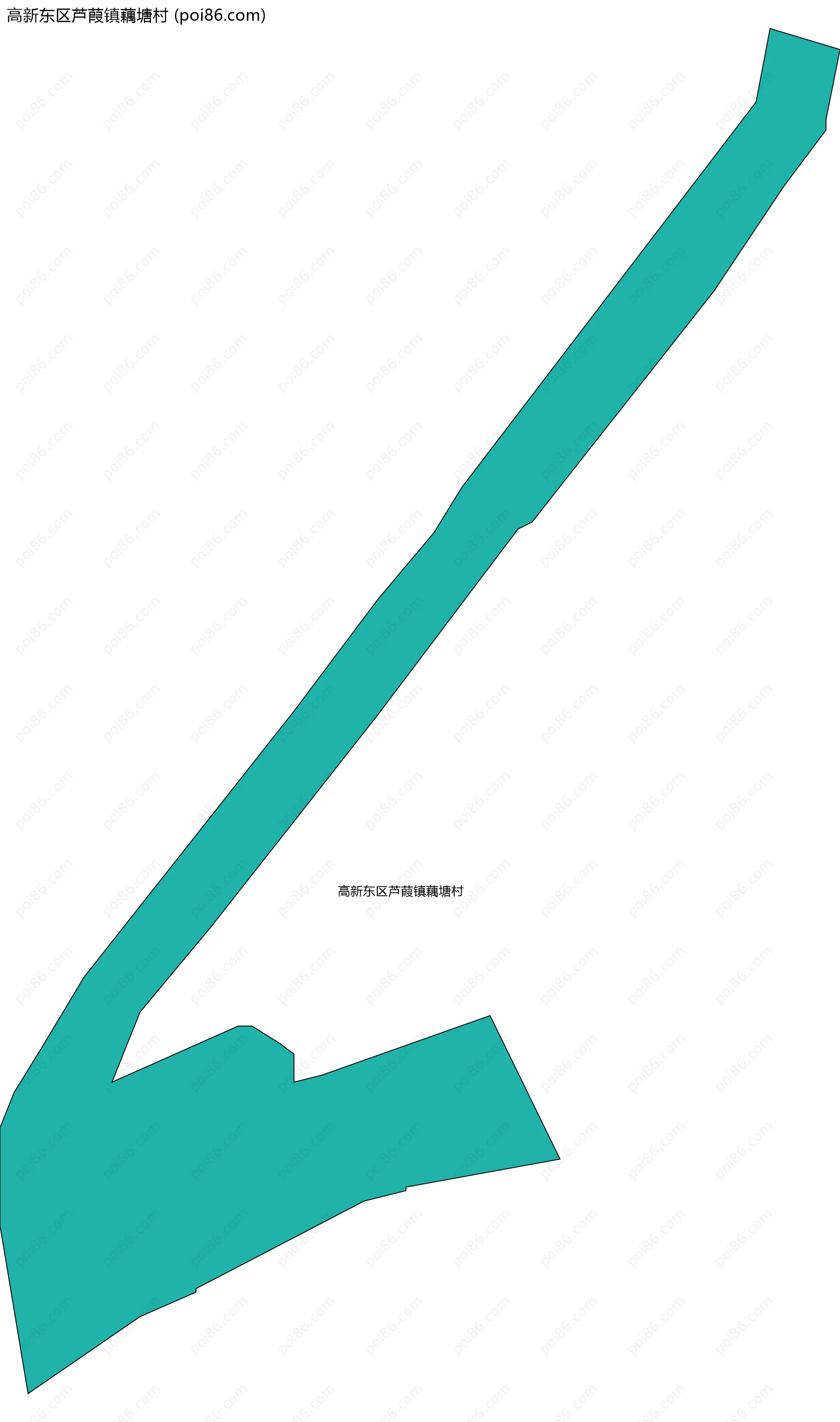 高新东区芦葭镇藕塘村边界地图