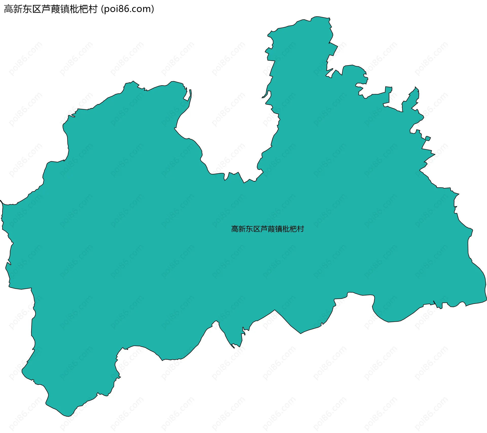 高新东区芦葭镇枇杷村边界地图