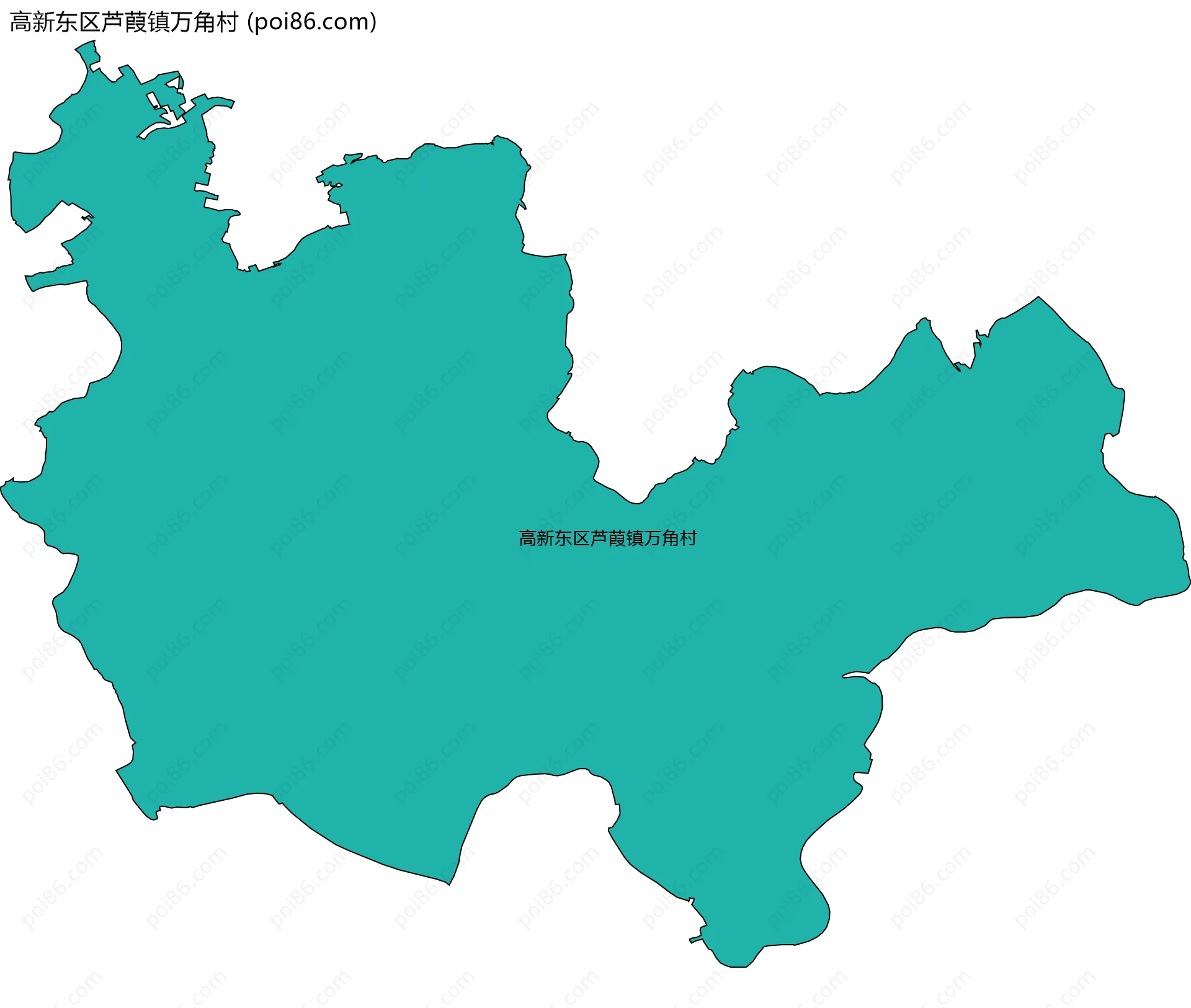 高新东区芦葭镇万角村边界地图