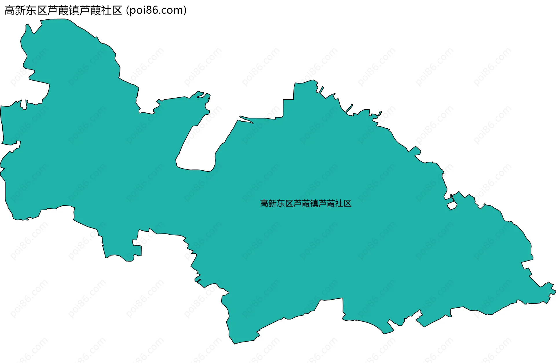 高新东区芦葭镇芦葭社区边界地图