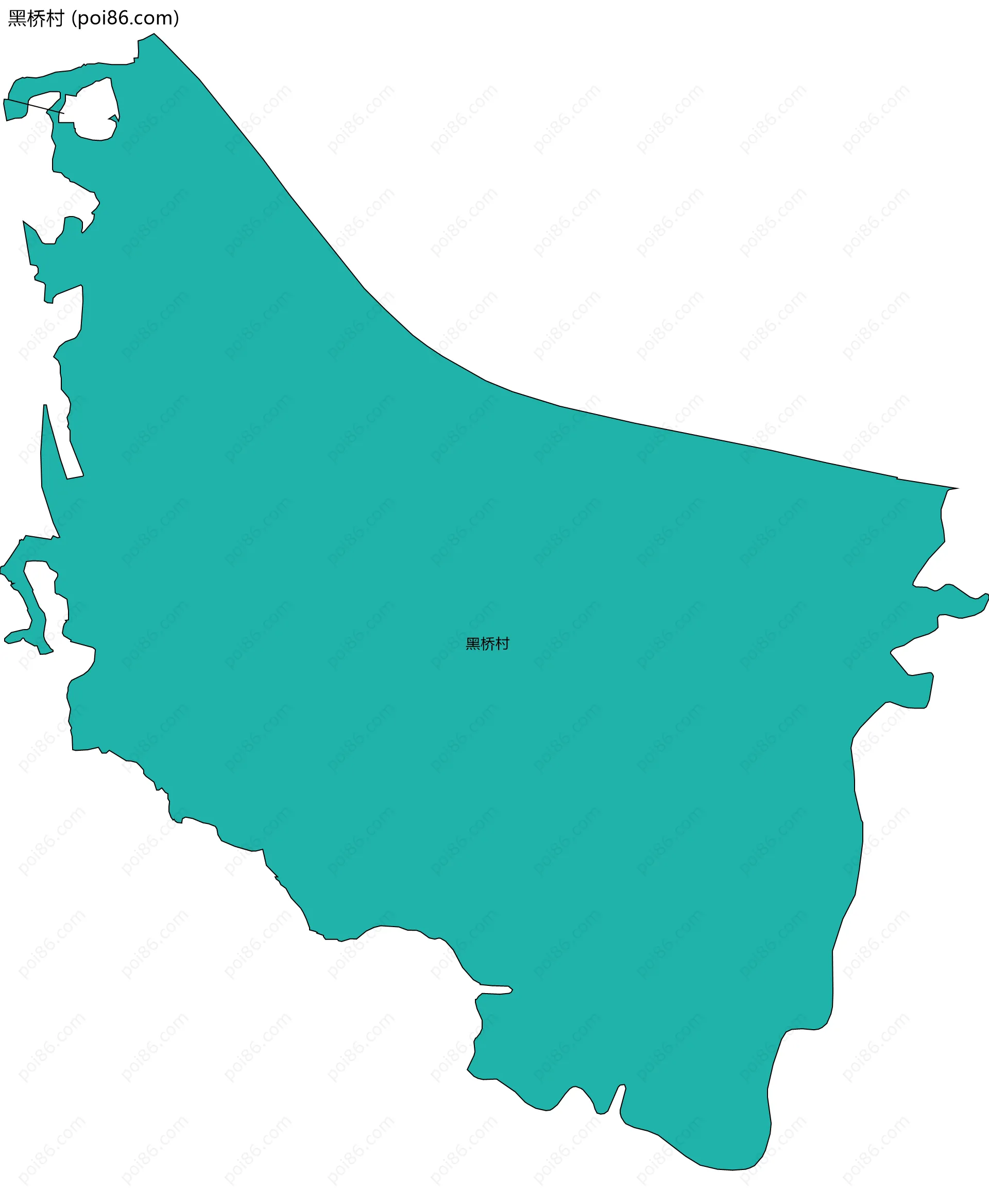 黑桥村边界地图