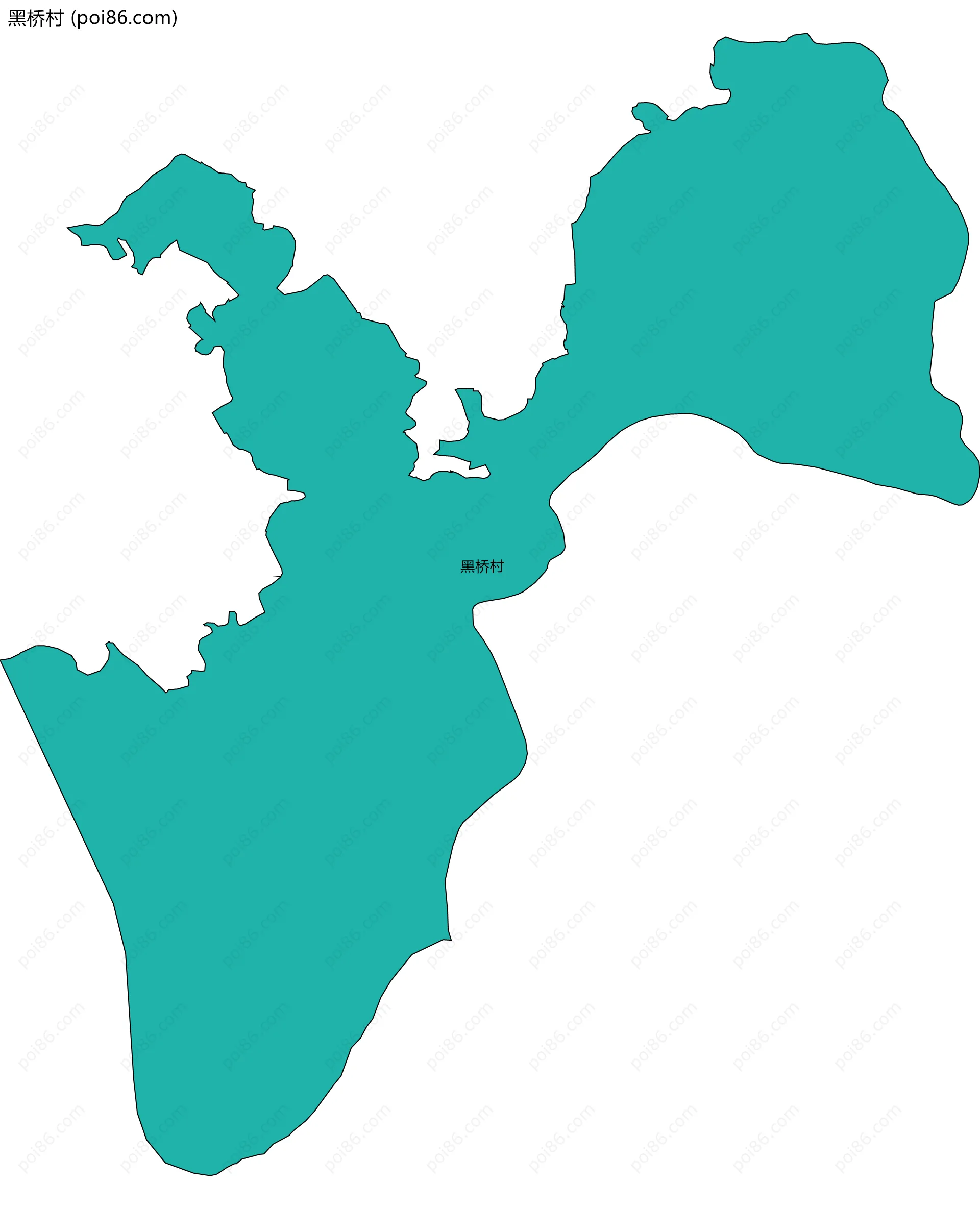 黑桥村边界地图