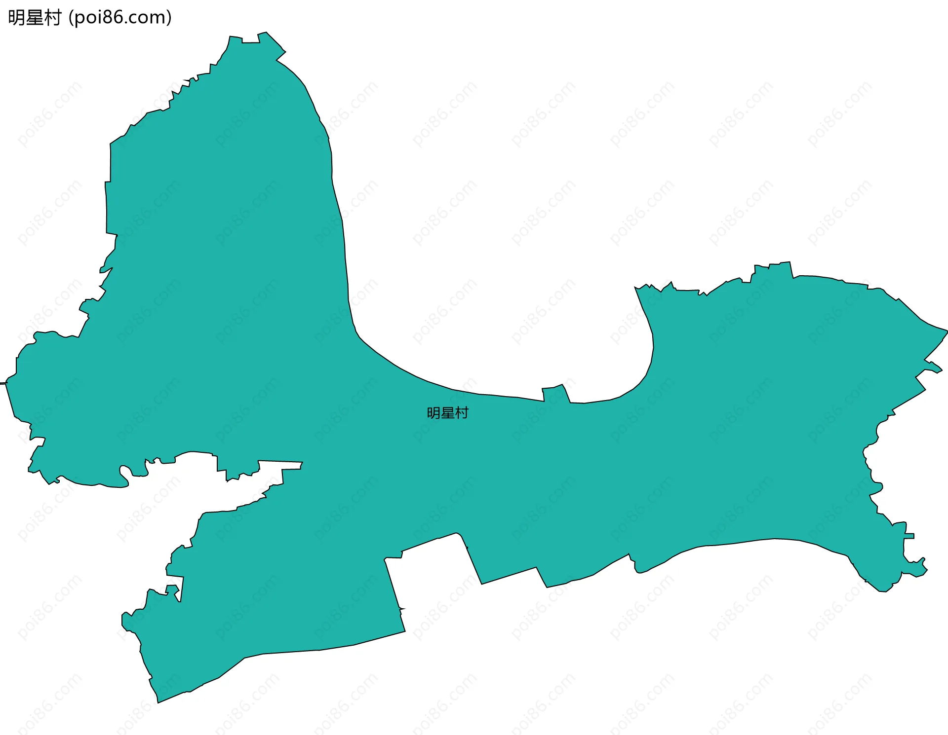 明星村边界地图