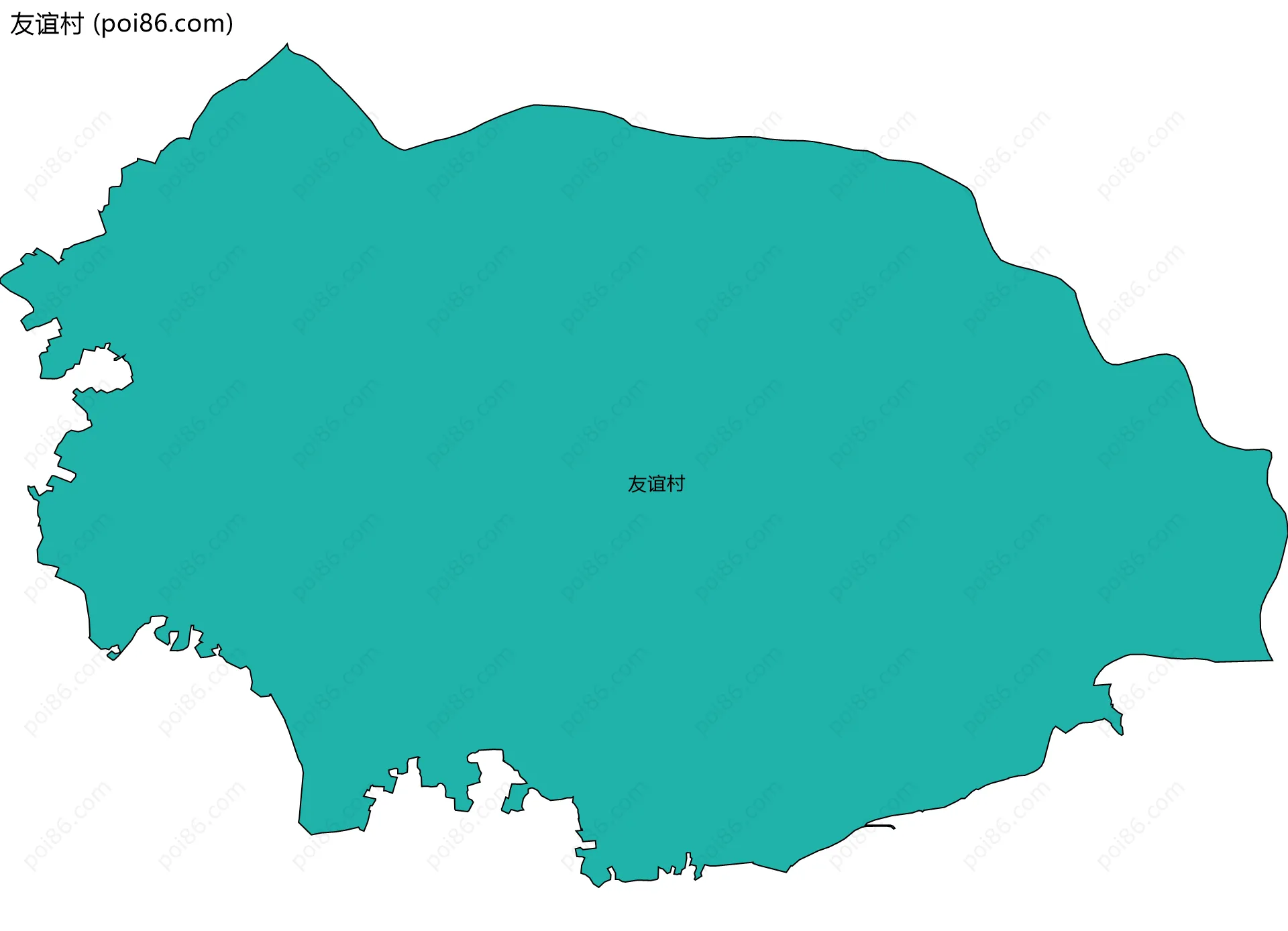 友谊村边界地图