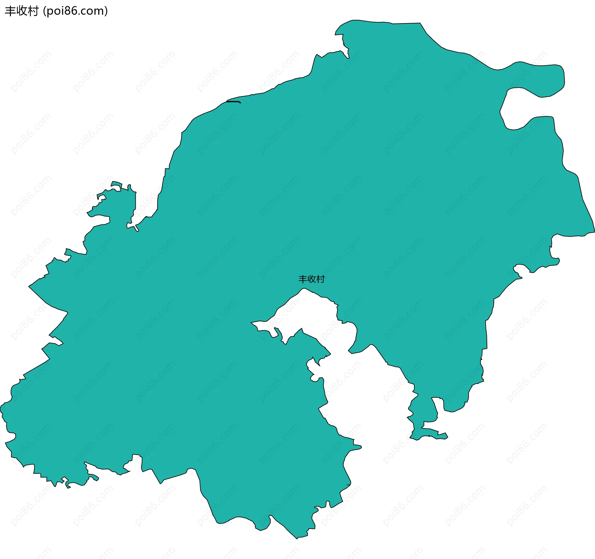 丰收村边界地图