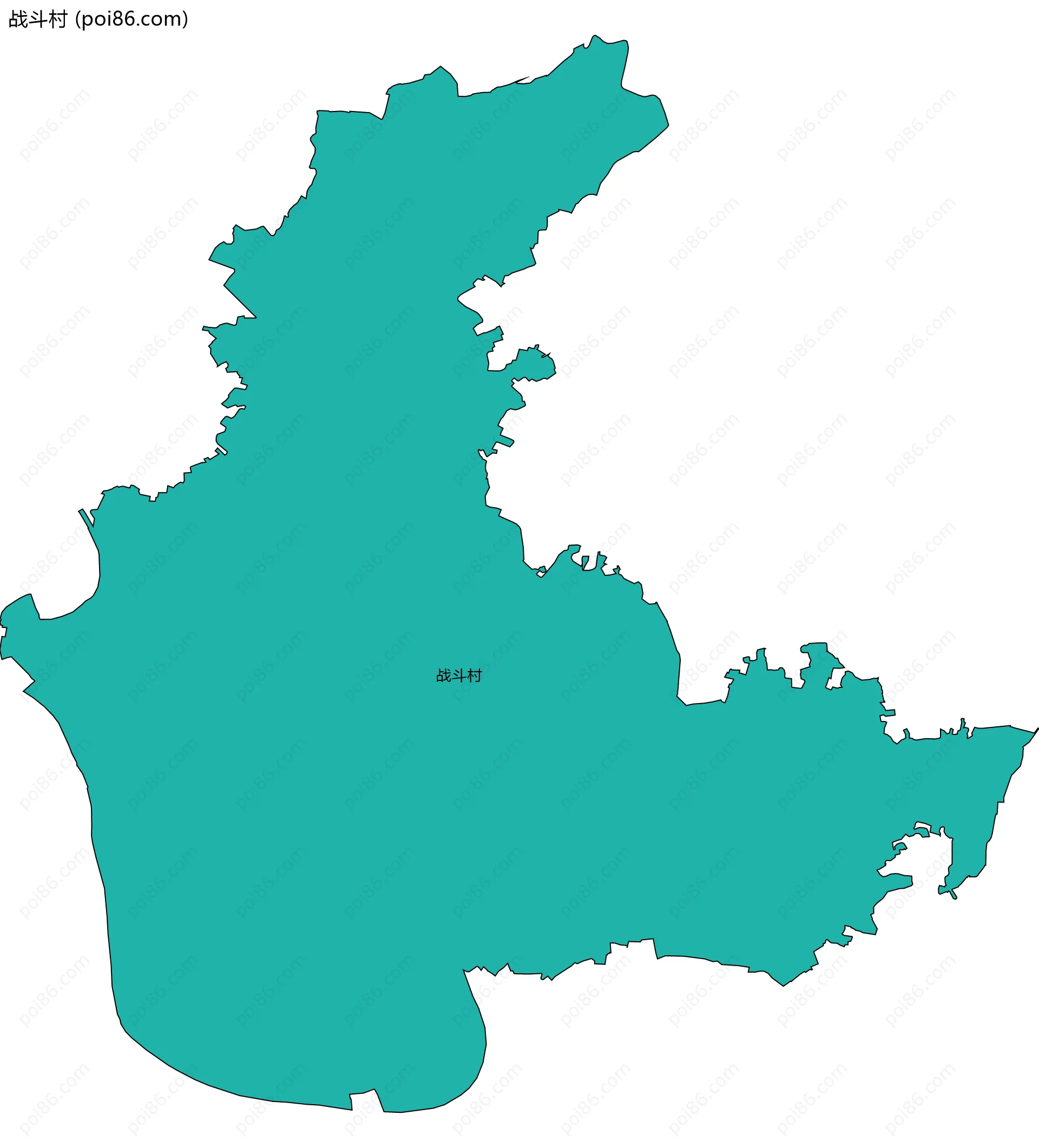 战斗村边界地图