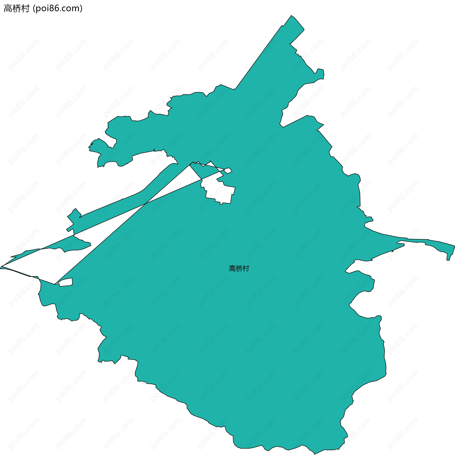 高桥村边界地图