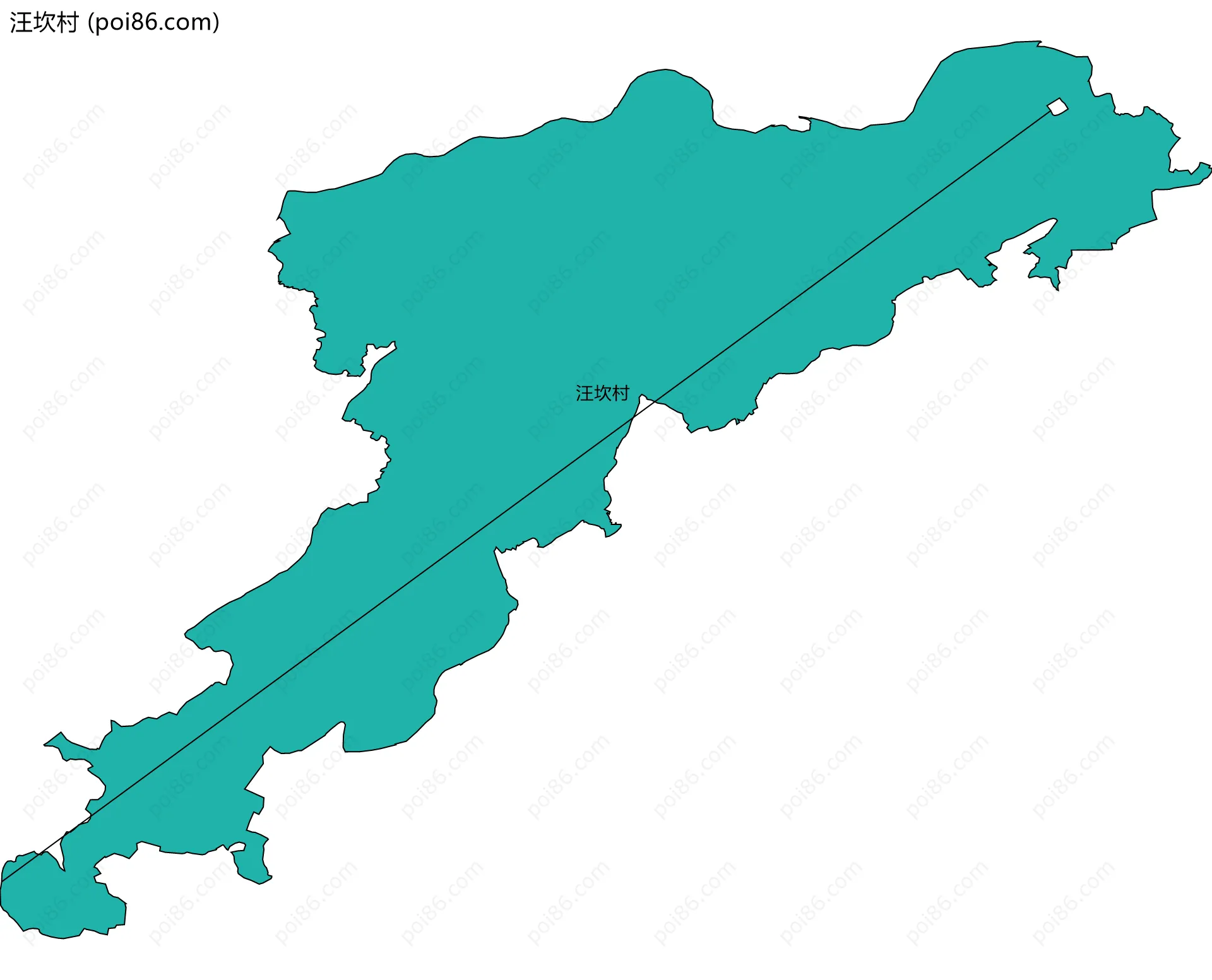 汪坎村边界地图