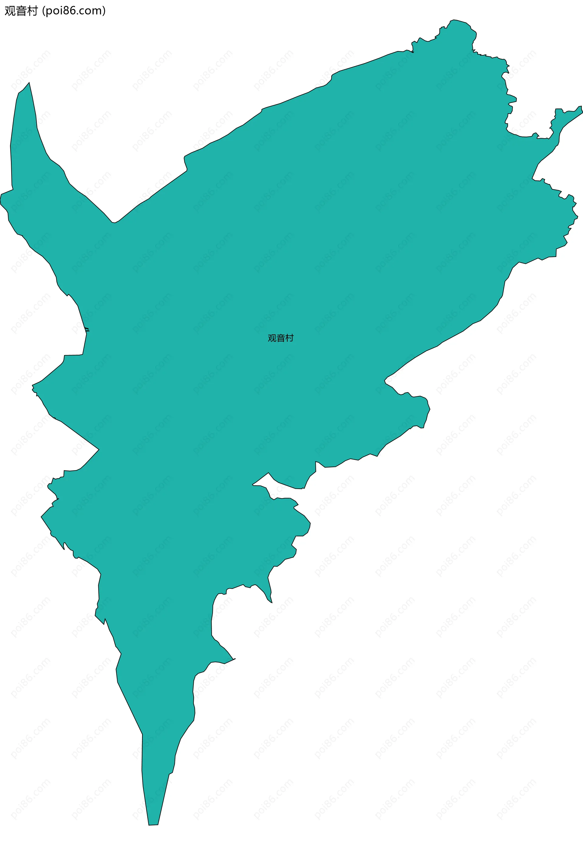 观音村边界地图