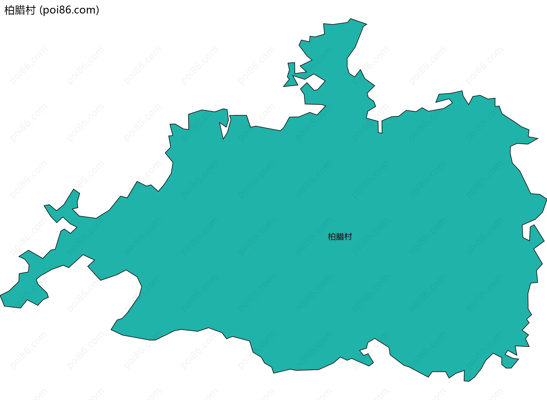 柏腊村边界地图