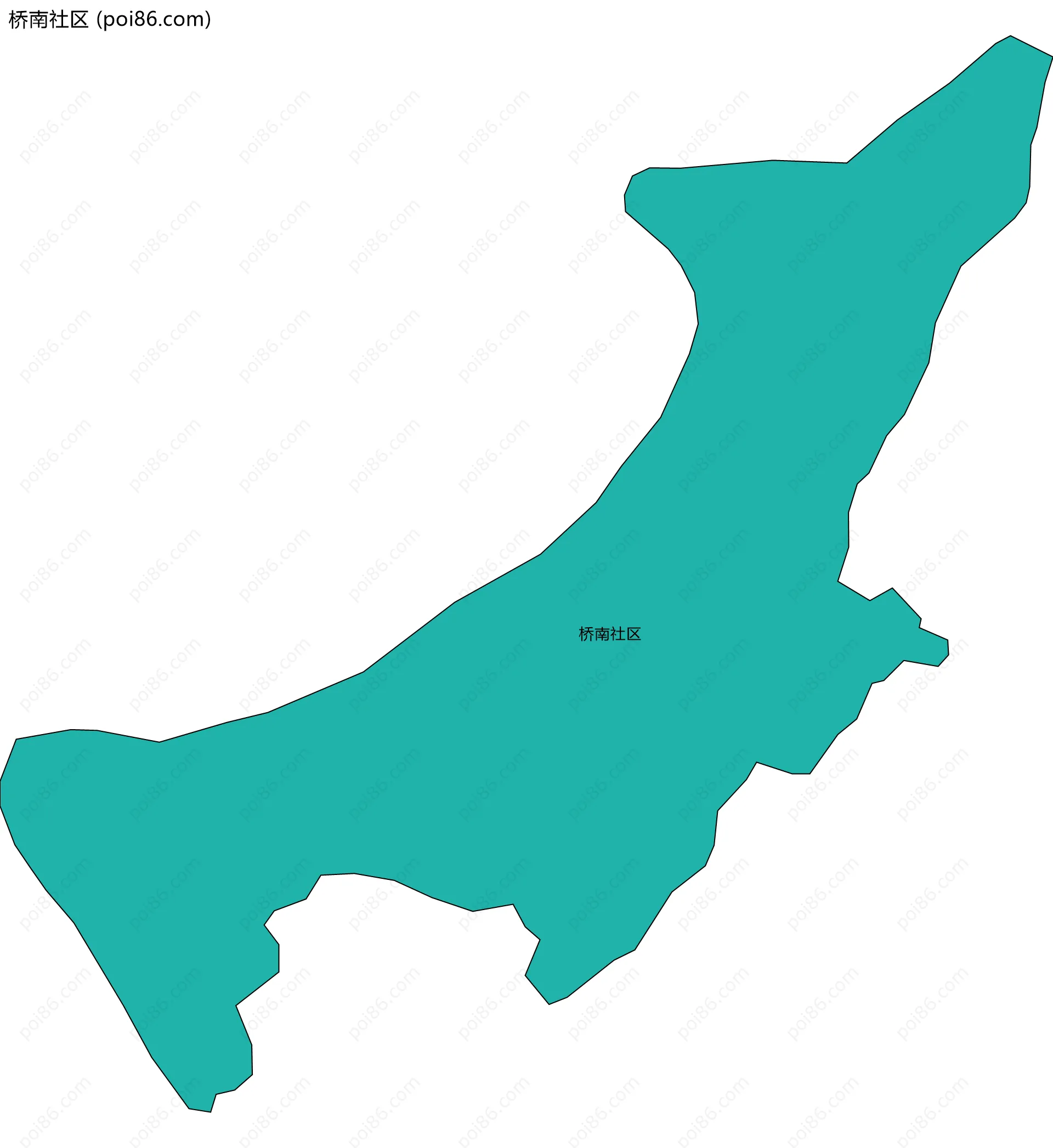 桥南社区边界地图