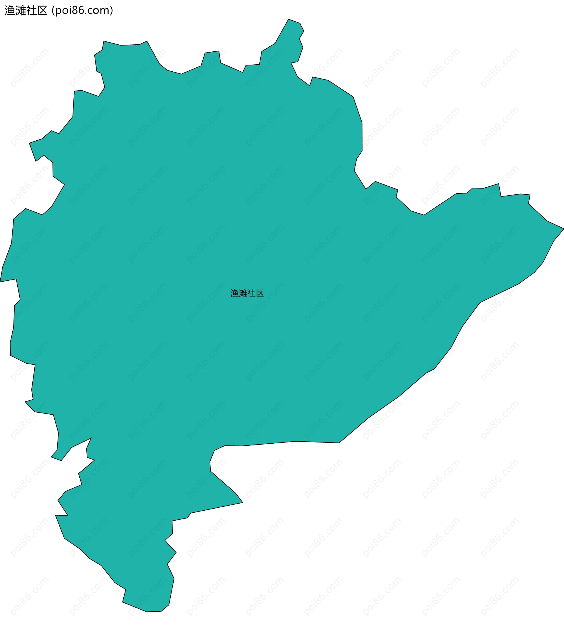 渔滩社区边界地图